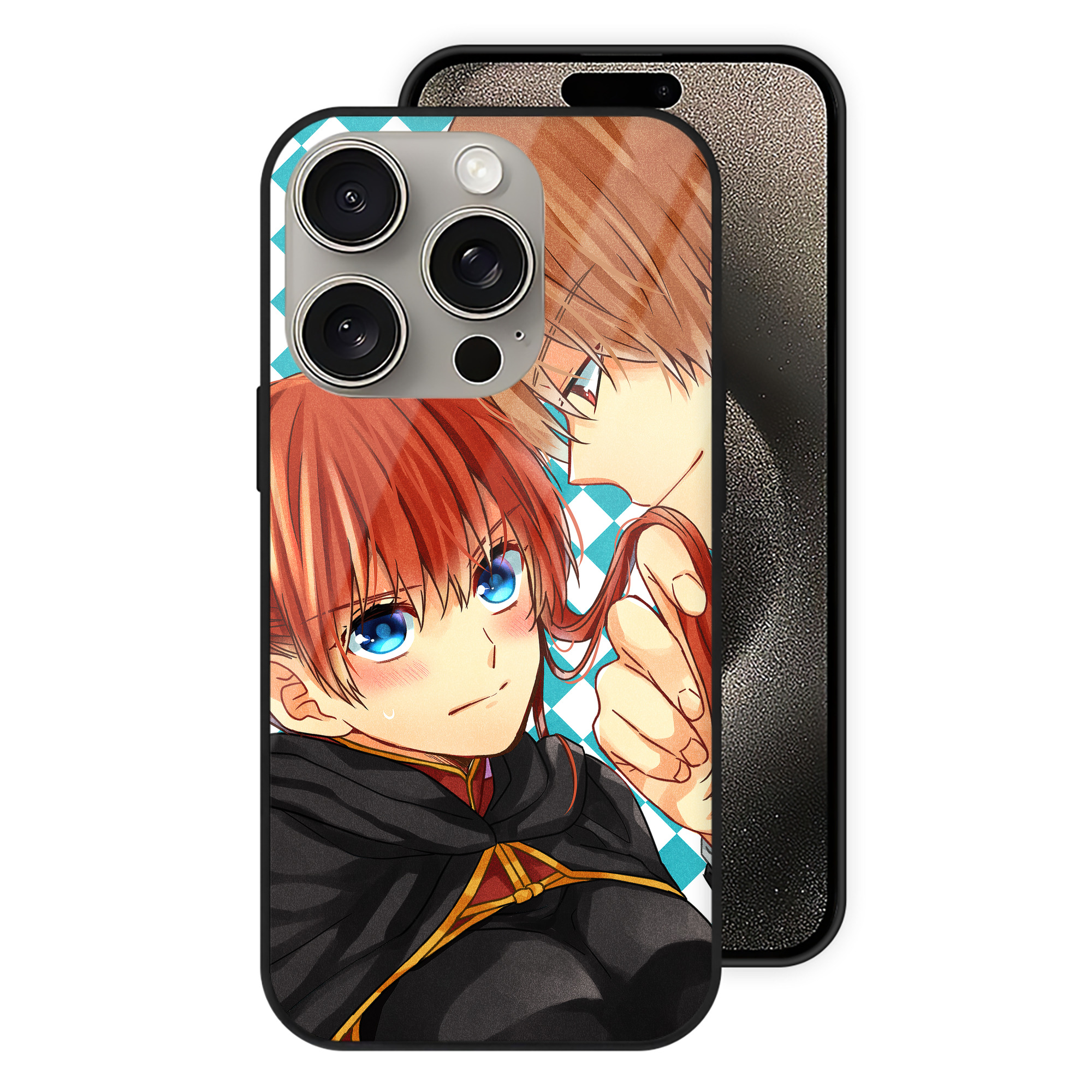 （画像用） ぎんたま 坂田銀時（さかたぎんとき） 神楽 志村新八（しむら しんぱち） GINTAMA Sakata Gintoki Kagura Shimura Shinpachi 【iPhone15Pro対応】スマホケース 耐衝撃＆黄変防止 背面ガラス
