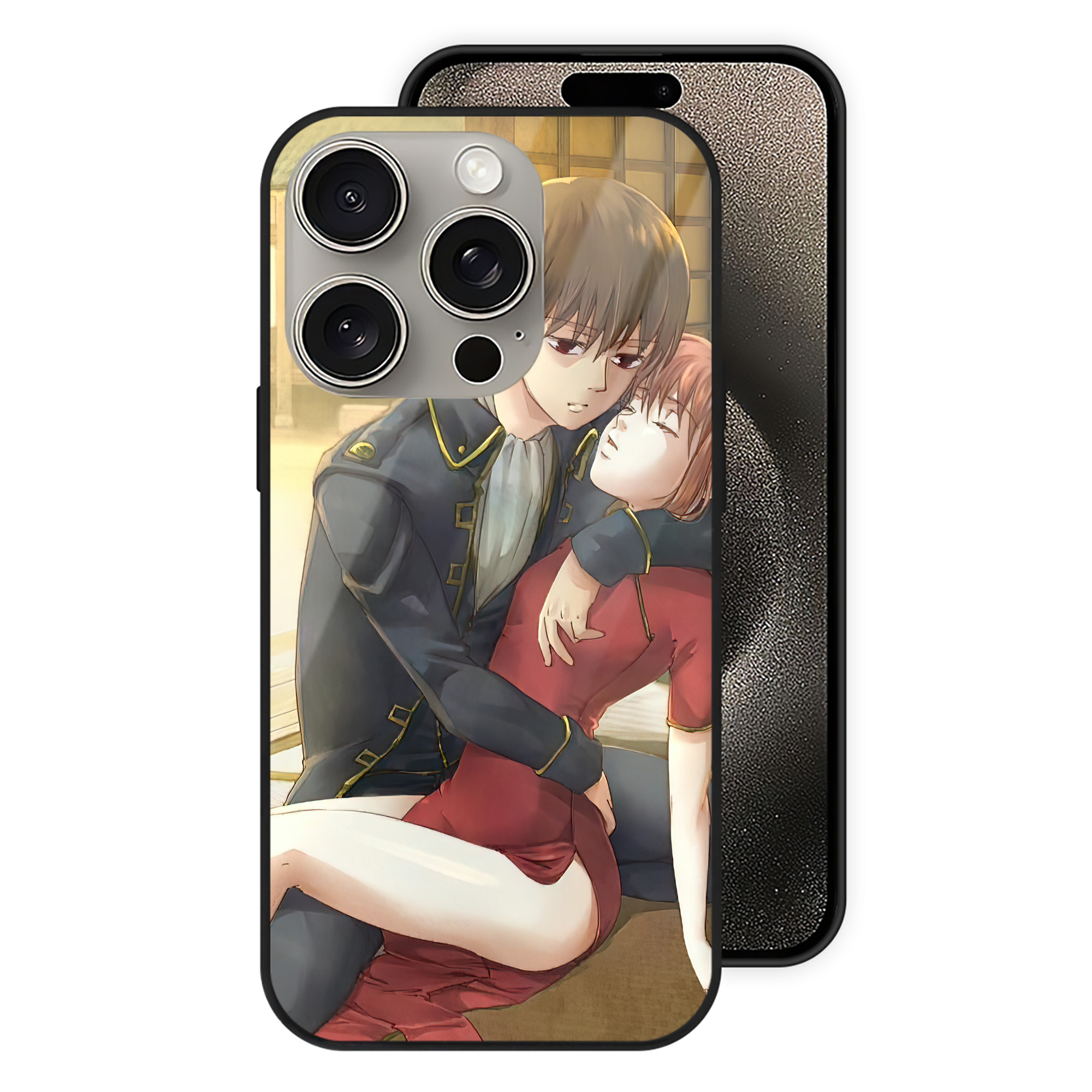 （画像用） ぎんたま 坂田銀時（さかたぎんとき） 神楽 志村新八（しむら しんぱち） GINTAMA Sakata Gintoki Kagura Shimura Shinpachi 【iPhone15Pro対応】スマホケース 耐衝撃＆黄変防止 背面ガラス