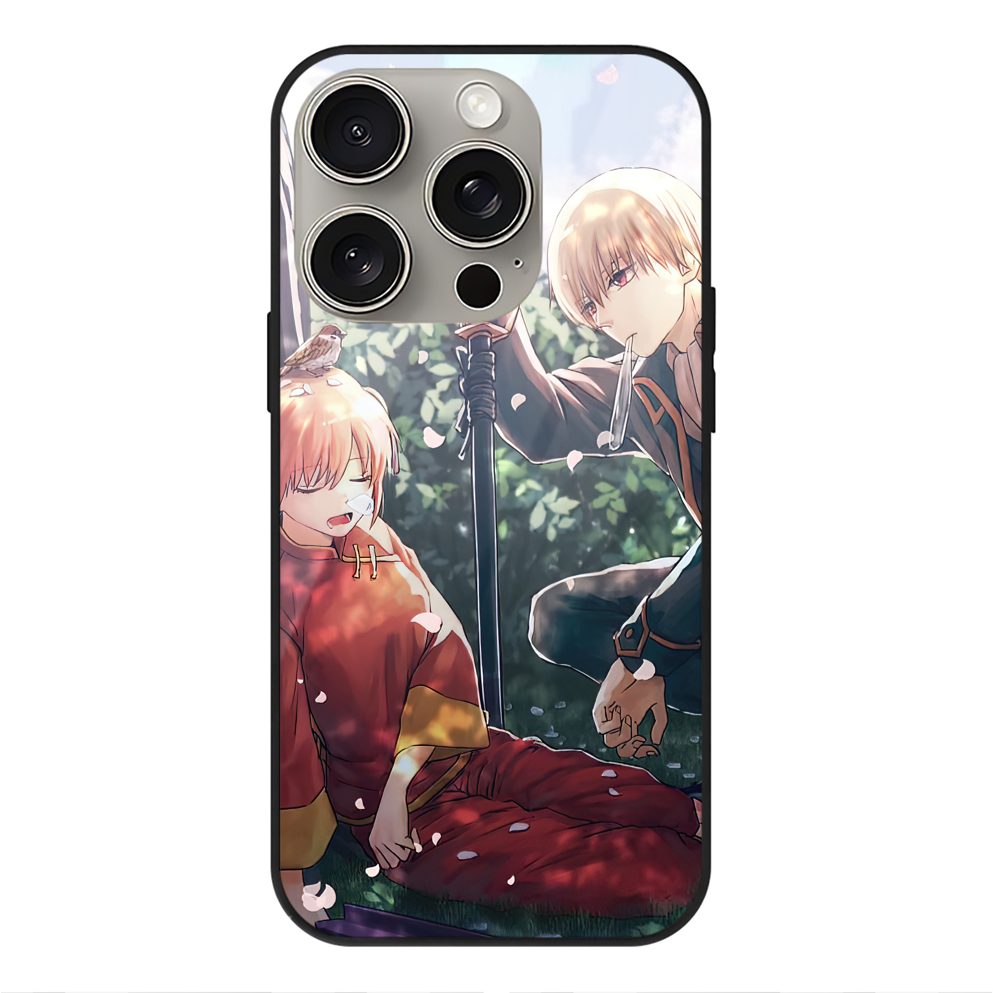 （画像用） ぎんたま 坂田銀時（さかたぎんとき） 神楽 志村新八（しむら しんぱち） GINTAMA Sakata Gintoki Kagura Shimura Shinpachi 【iPhone15Pro対応】スマホケース 耐衝撃＆黄変防止 背面ガラス