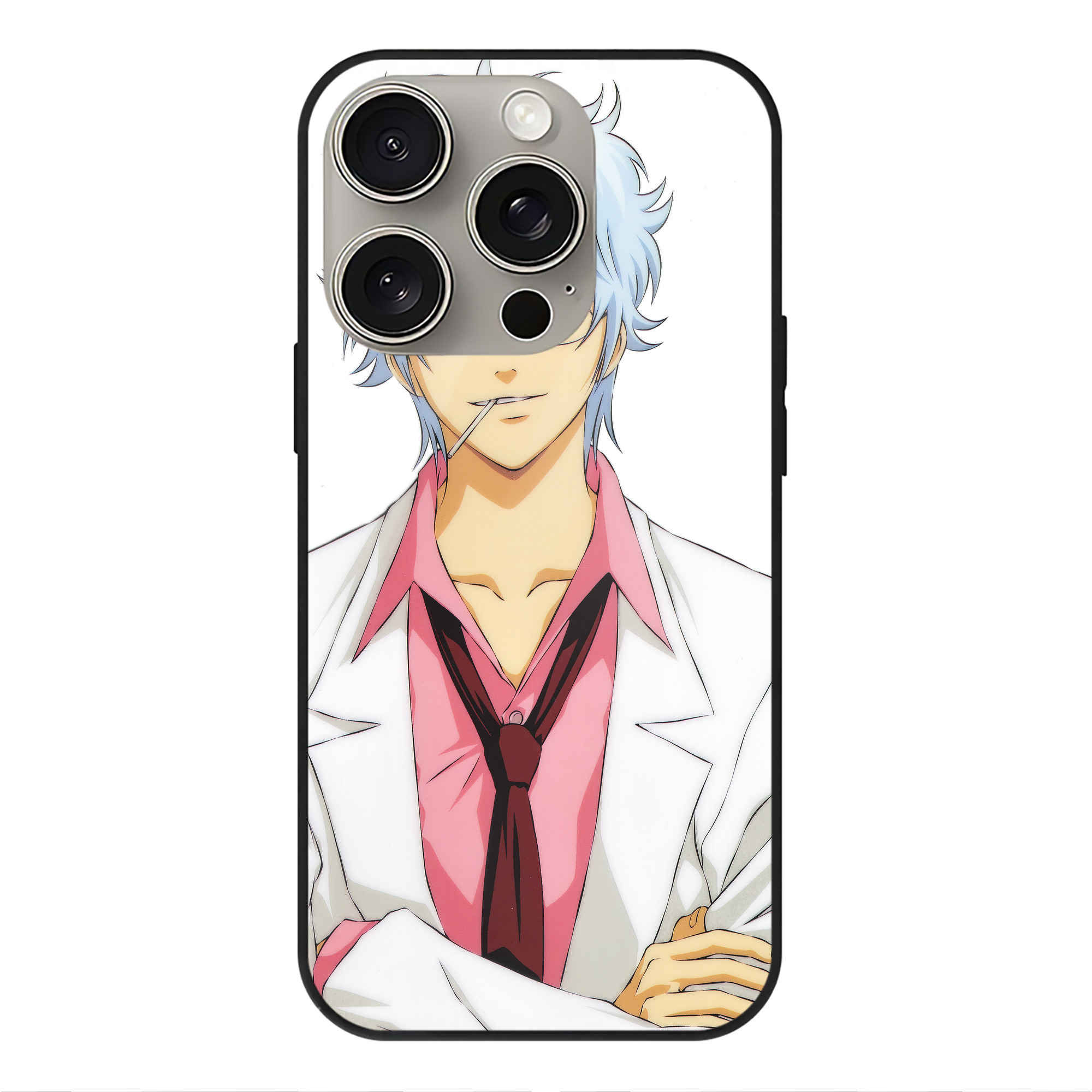 （画像用） ぎんたま 坂田銀時（さかたぎんとき） 神楽 志村新八（しむら しんぱち） GINTAMA Sakata Gintoki Kagura Shimura Shinpachi 【iPhone15Pro対応】スマホケース 耐衝撃＆黄変防止 背面ガラス