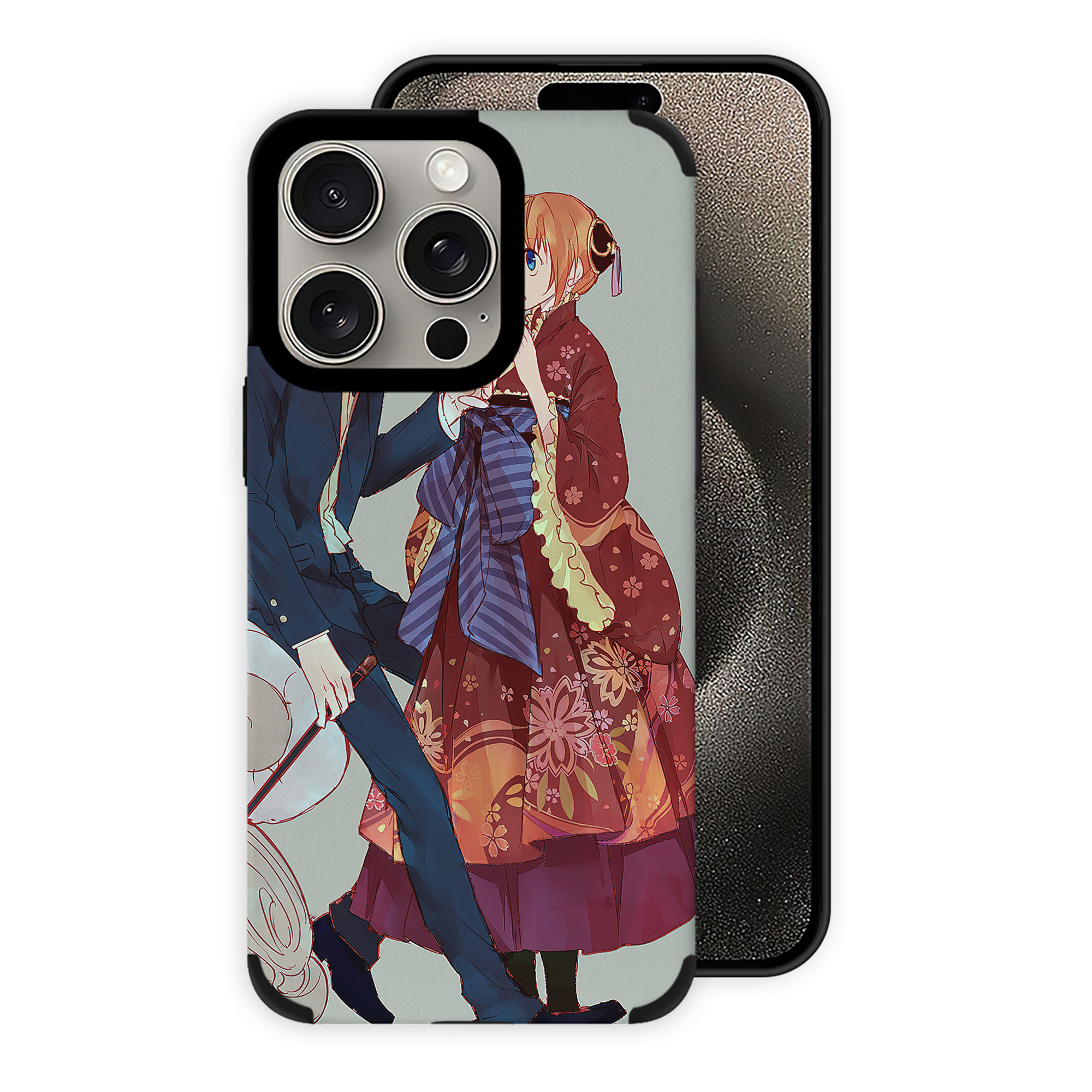（画像用） ぎんたま 坂田銀時（さかたぎんとき） 神楽 志村新八（しむら しんぱち） GINTAMA Sakata Gintoki Kagura Shimura Shinpachi 【iPhone15ProMax対応】 PUレザー スマホケース 耐衝撃＆黄変防止