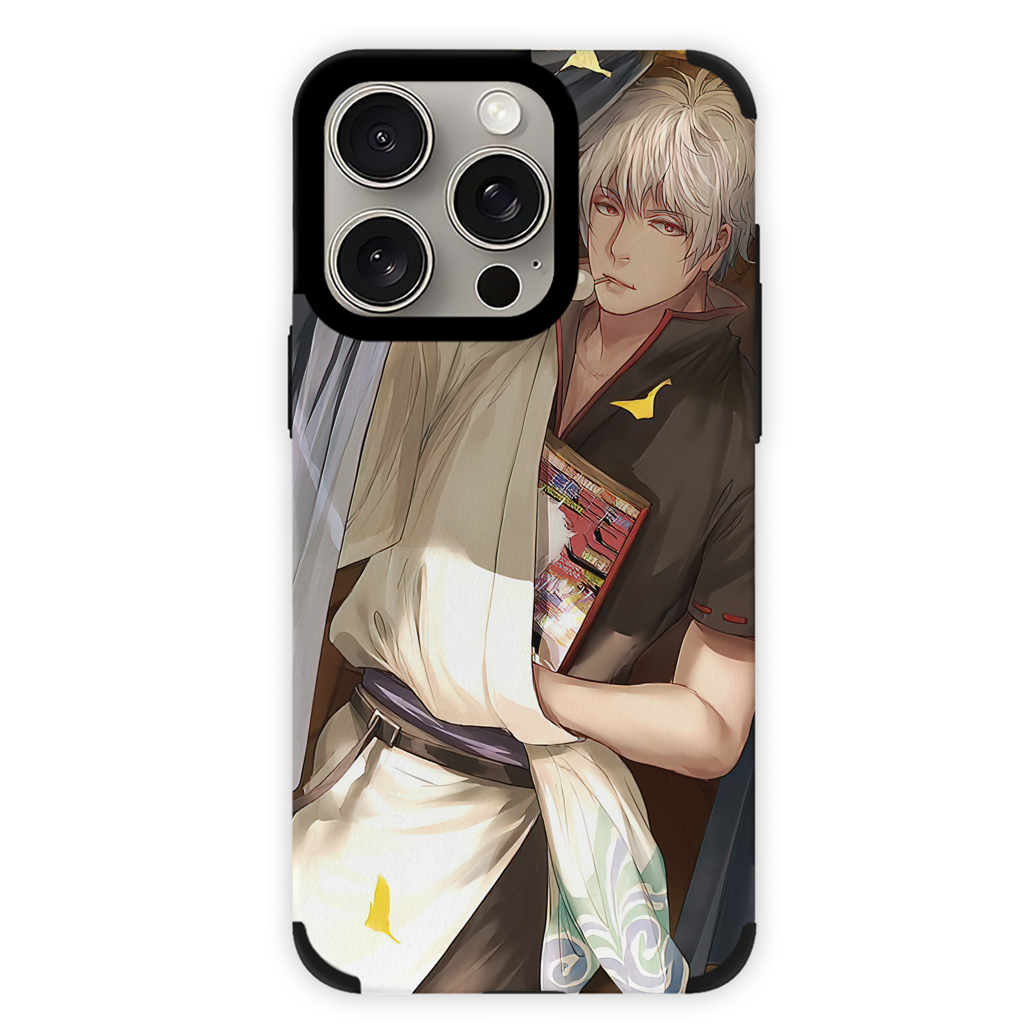 （画像用） ぎんたま 坂田銀時（さかたぎんとき） 神楽 志村新八（しむら しんぱち） GINTAMA Sakata Gintoki Kagura Shimura Shinpachi 【iPhone15ProMax対応】 PUレザー スマホケース 耐衝撃＆黄変防止