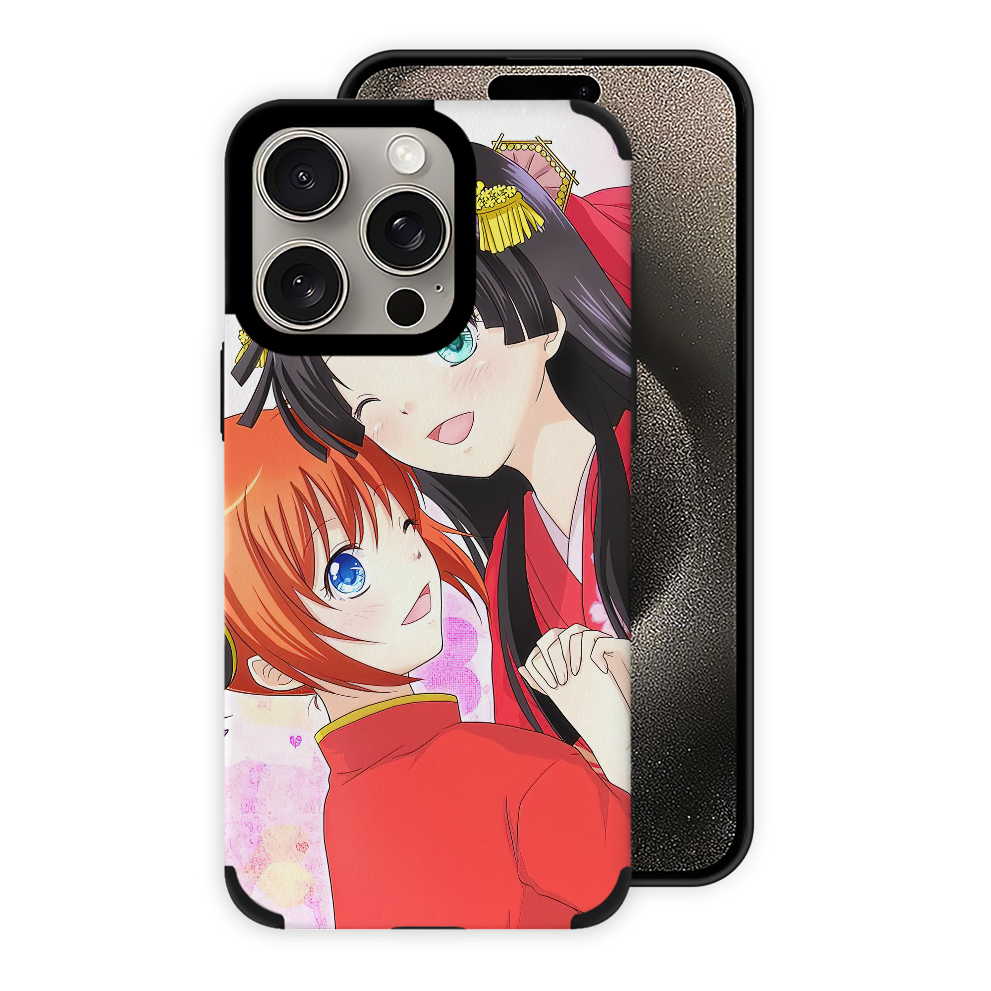 （画像用） ぎんたま 坂田銀時（さかたぎんとき） 神楽 志村新八（しむら しんぱち） GINTAMA Sakata Gintoki Kagura Shimura Shinpachi 【iPhone15ProMax対応】 PUレザー スマホケース 耐衝撃＆黄変防止