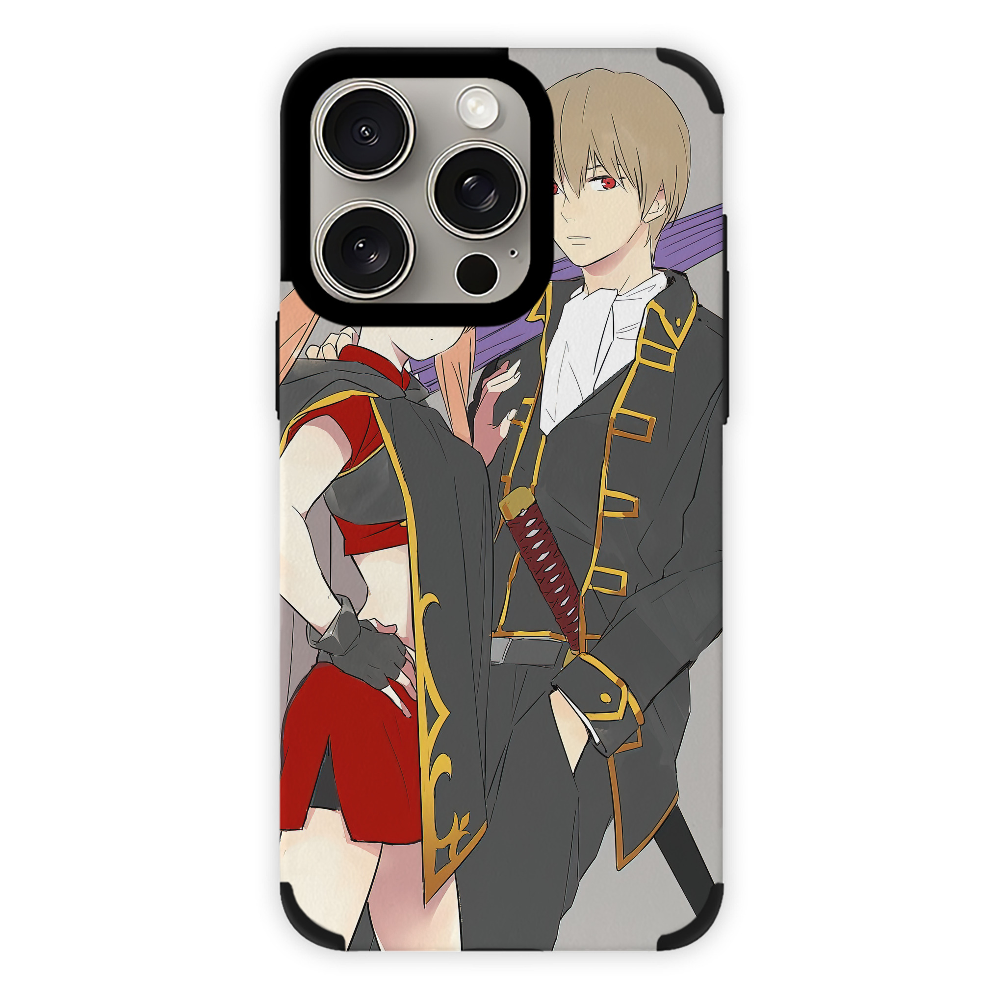 （画像用） ぎんたま 坂田銀時（さかたぎんとき） 神楽 志村新八（しむら しんぱち） GINTAMA Sakata Gintoki Kagura Shimura Shinpachi 【iPhone15ProMax対応】 PUレザー スマホケース 耐衝撃＆黄変防止