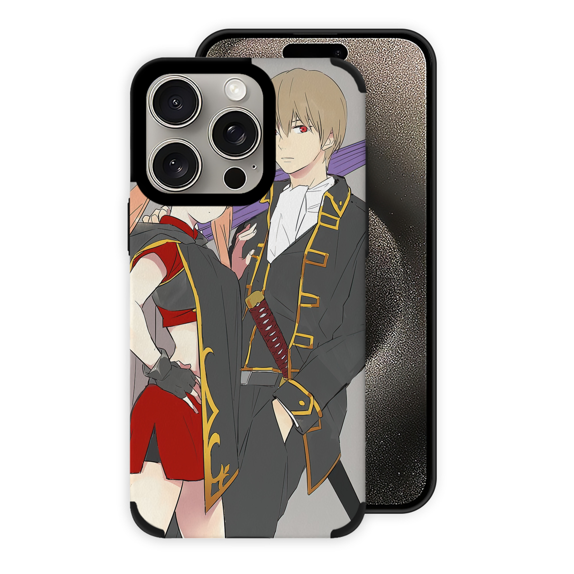 （画像用） ぎんたま 坂田銀時（さかたぎんとき） 神楽 志村新八（しむら しんぱち） GINTAMA Sakata Gintoki Kagura Shimura Shinpachi 【iPhone15ProMax対応】 PUレザー スマホケース 耐衝撃＆黄変防止