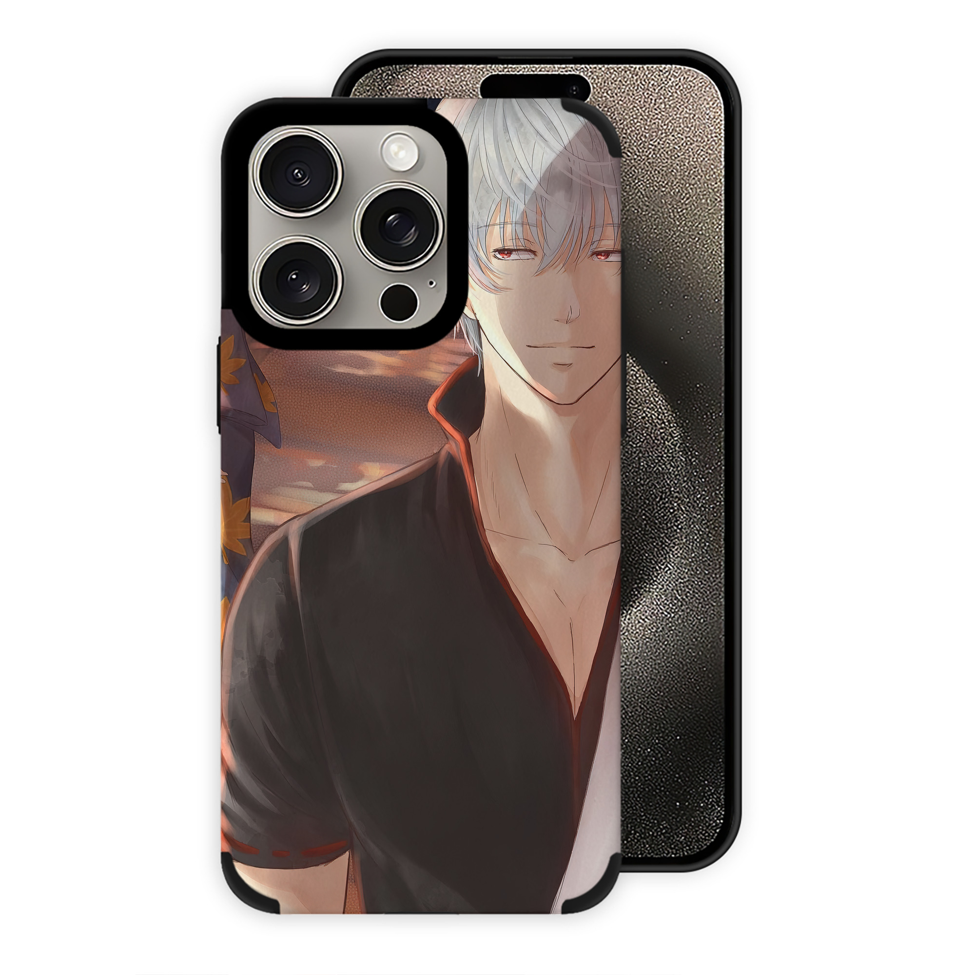 （画像用） ぎんたま 坂田銀時（さかたぎんとき） 神楽 志村新八（しむら しんぱち） GINTAMA Sakata Gintoki Kagura Shimura Shinpachi 【iPhone15ProMax対応】 PUレザー スマホケース 耐衝撃＆黄変防止