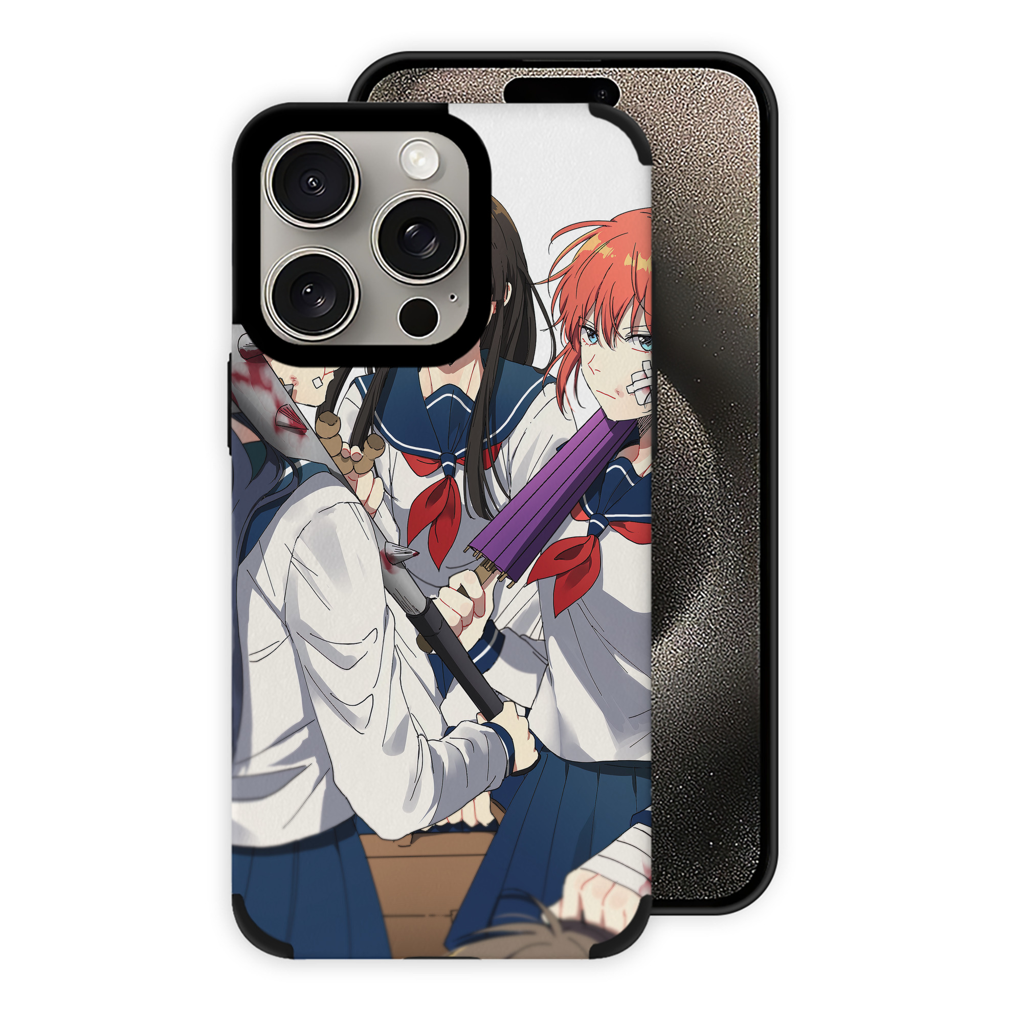 （画像用） ぎんたま 坂田銀時（さかたぎんとき） 神楽 志村新八（しむら しんぱち） GINTAMA Sakata Gintoki Kagura Shimura Shinpachi 【iPhone15ProMax対応】 PUレザー スマホケース 耐衝撃＆黄変防止