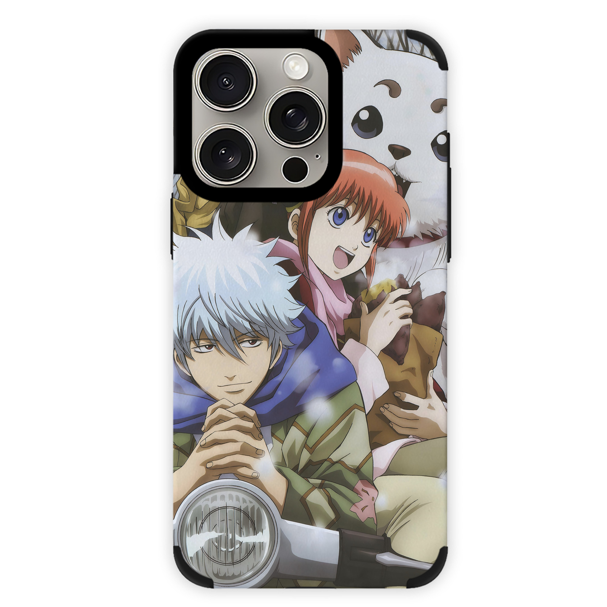 （画像用） ぎんたま 坂田銀時（さかたぎんとき） 神楽 志村新八（しむら しんぱち） GINTAMA Sakata Gintoki Kagura Shimura Shinpachi 【iPhone15ProMax対応】 PUレザー スマホケース 耐衝撃＆黄変防止