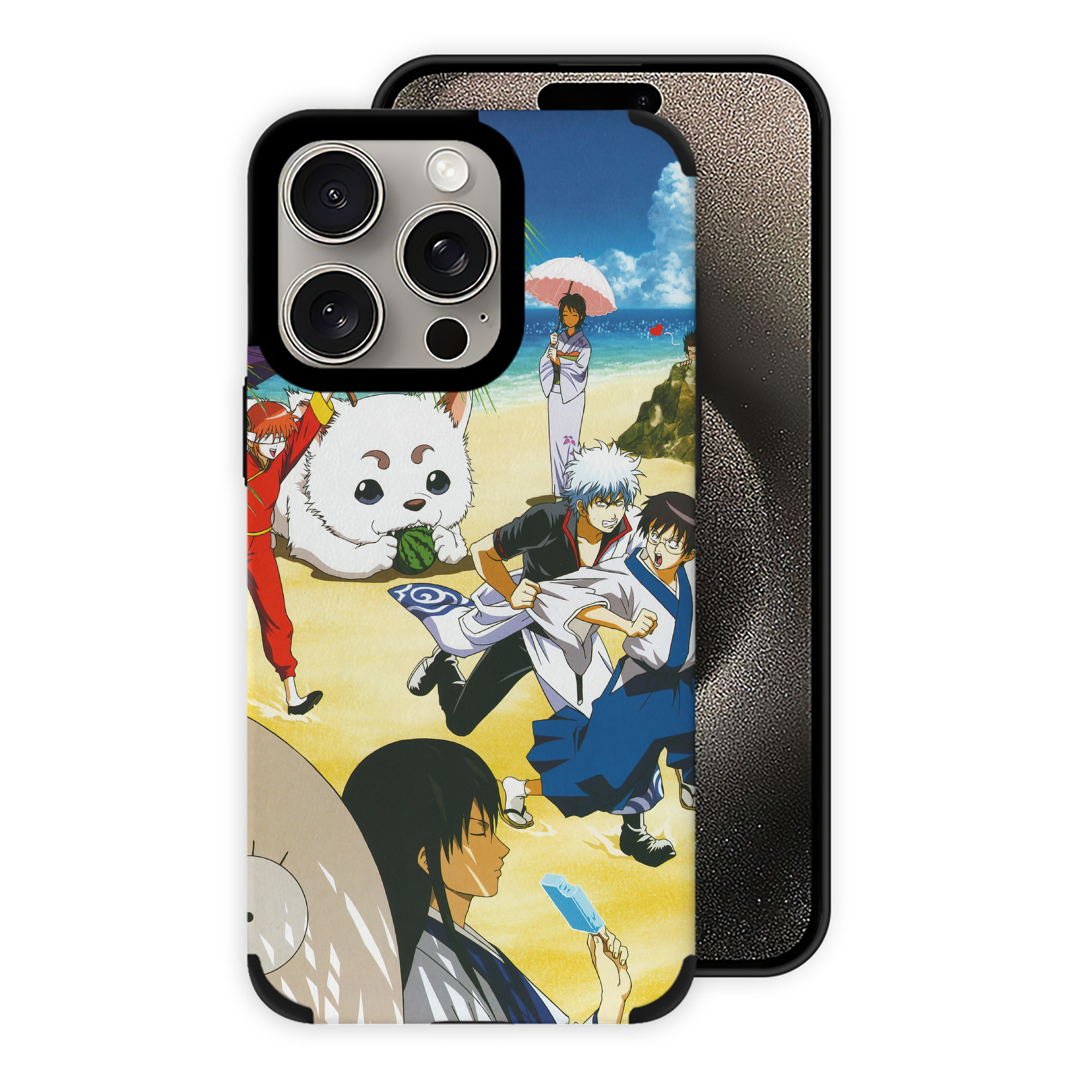 （画像用） ぎんたま 坂田銀時（さかたぎんとき） 神楽 志村新八（しむら しんぱち） GINTAMA Sakata Gintoki Kagura Shimura Shinpachi 【iPhone15ProMax対応】 PUレザー スマホケース 耐衝撃＆黄変防止