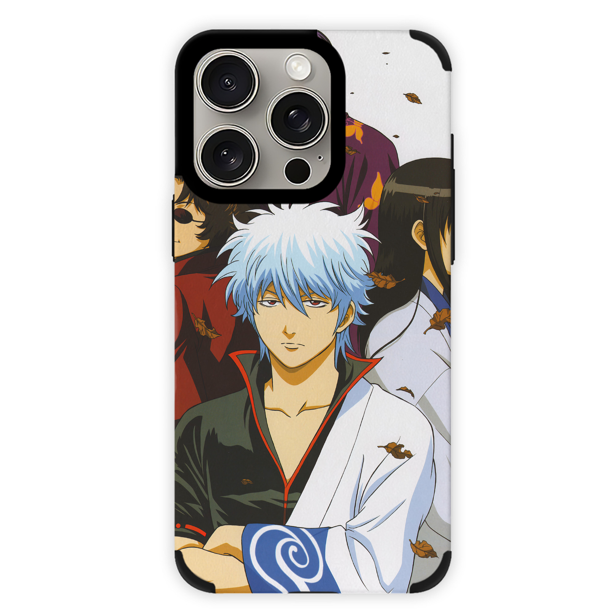 （画像用） ぎんたま 坂田銀時（さかたぎんとき） 神楽 志村新八（しむら しんぱち） GINTAMA Sakata Gintoki Kagura Shimura Shinpachi 【iPhone15ProMax対応】 PUレザー スマホケース 耐衝撃＆黄変防止