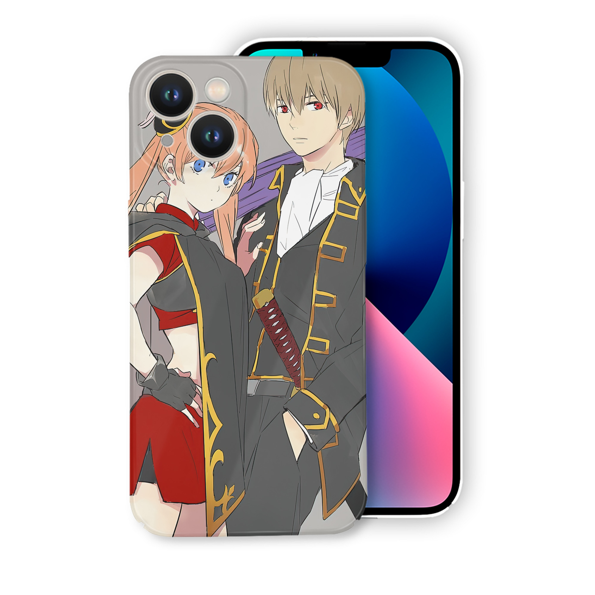 （画像用） ぎんたま 坂田銀時（さかたぎんとき） 神楽 志村新八（しむら しんぱち） GINTAMA Sakata Gintoki Kagura Shimura Shinpachi 【iPhone 14シリーズ対応】ハードケース
