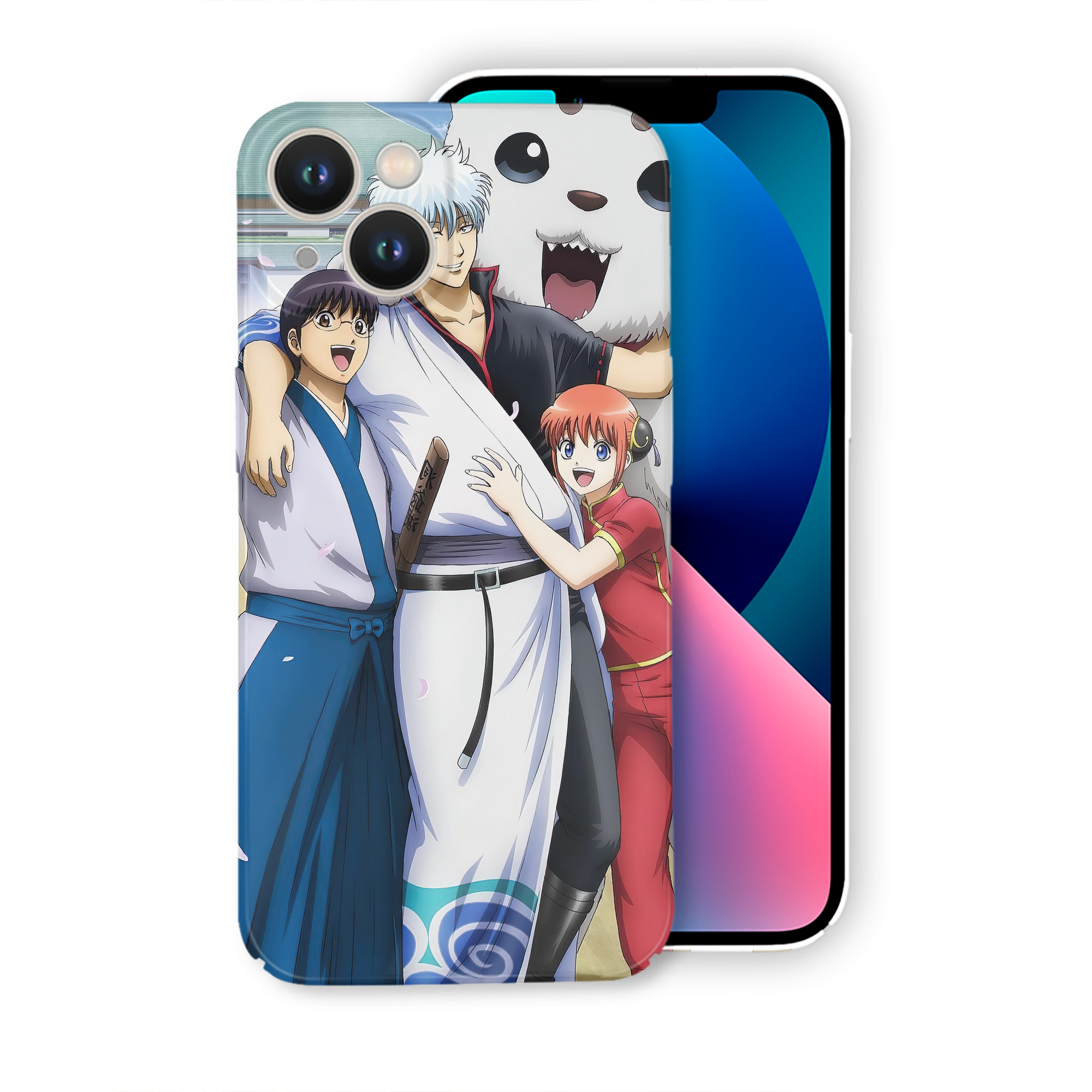 （画像用） ぎんたま 坂田銀時（さかたぎんとき） 神楽 志村新八（しむら しんぱち） GINTAMA Sakata Gintoki Kagura Shimura Shinpachi 【iPhone 14シリーズ対応】ハードケース