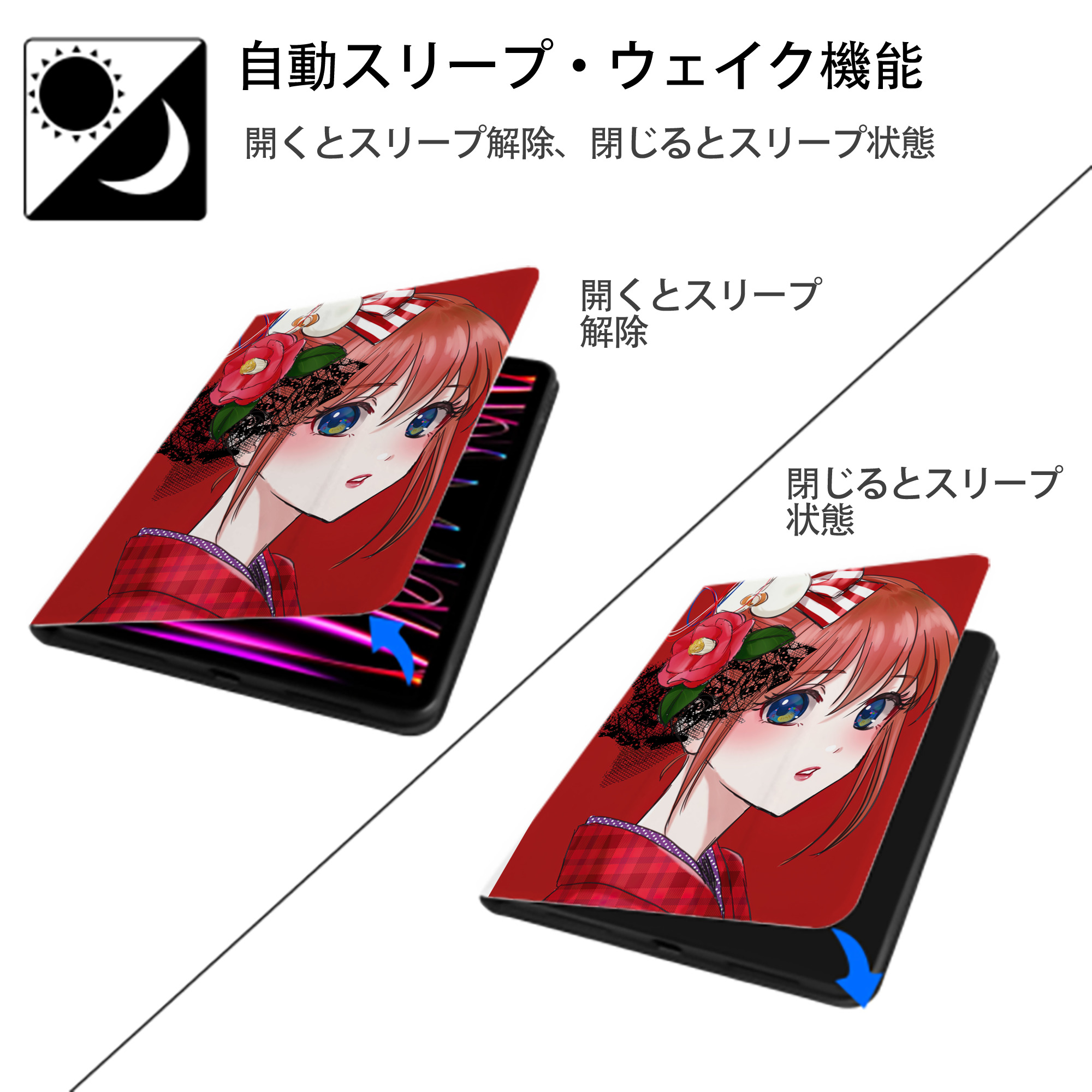 ぎんたま 坂田銀時（さかたぎんとき） 神楽 志村新八（しむら しんぱち） GINTAMA Sakata Gintoki Kagura Shimura Shinpachi IPad ケース ペン収納付き 三つ折りスタンド PUレザー×シリコン 対応機種9.5/10.5/10.9インチ