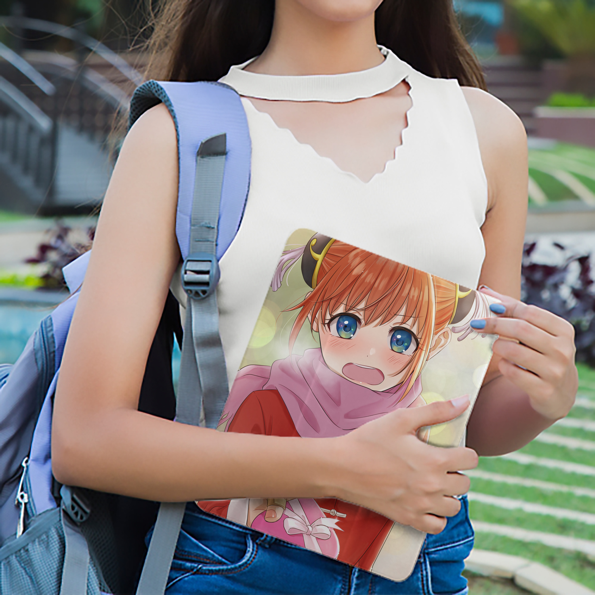 ぎんたま 坂田銀時（さかたぎんとき） 神楽 志村新八（しむら しんぱち） GINTAMA Sakata Gintoki Kagura Shimura Shinpachi IPad ケース ペン収納付き 三つ折りスタンド PUレザー×シリコン 対応機種9.5/10.5/10.9インチ