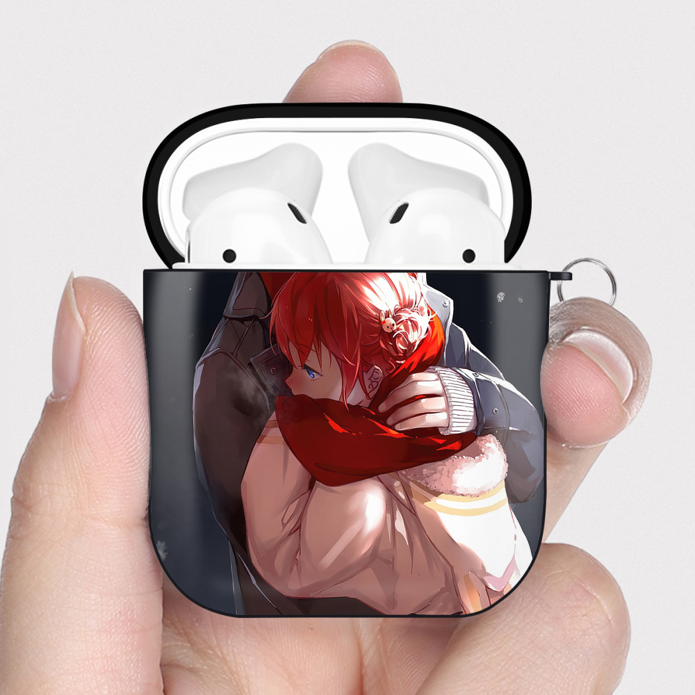 （画像用） ぎんたま 坂田銀時（さかたぎんとき） 神楽 志村新八（しむら しんぱち） GINTAMA Sakata Gintoki Kagura Shimura Shinpachi AirPods 第2世代保護ケース ハードシェル ブラック 耐衝撃・防指紋・カラビナ付き
