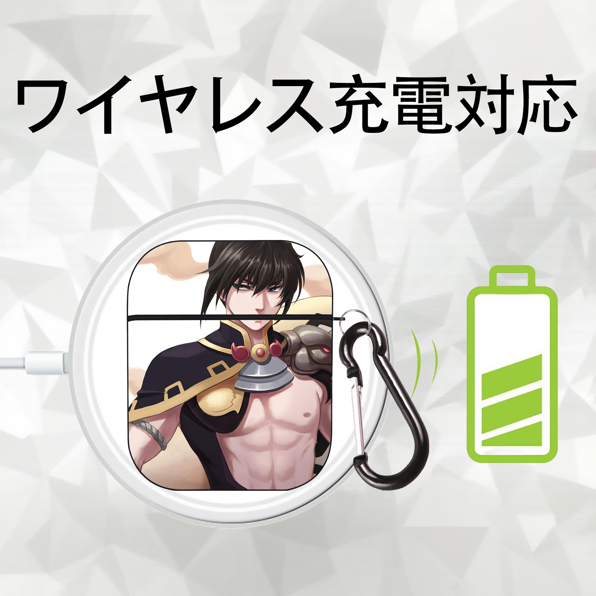 ぎんたま 坂田銀時（さかたぎんとき） 神楽 志村新八（しむら しんぱち） GINTAMA Sakata Gintoki Kagura Shimura Shinpachi AirPods 第2世代保護ケース ハードシェル ブラック 耐衝撃・防指紋・カラビナ付き