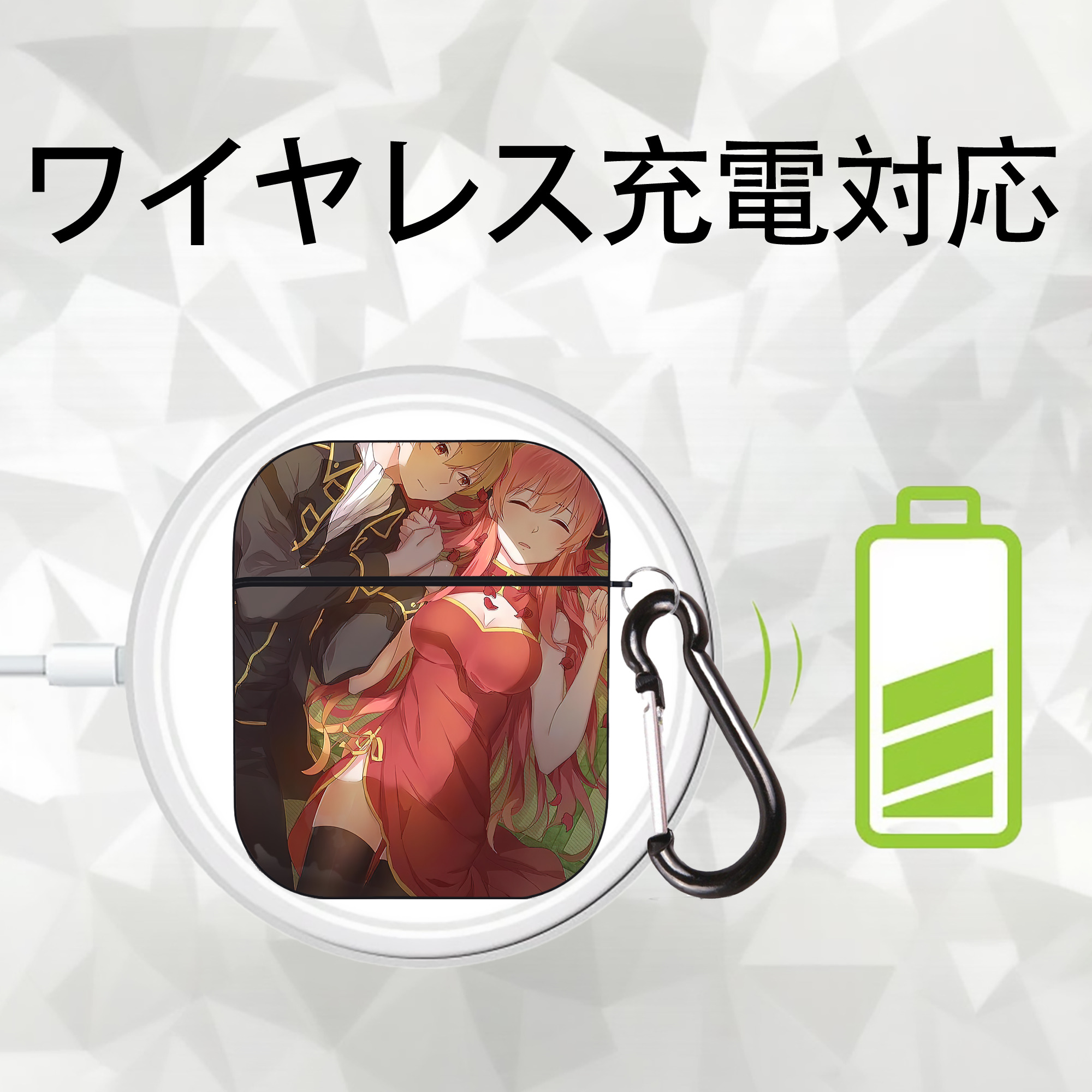 ぎんたま 坂田銀時（さかたぎんとき） 神楽 志村新八（しむら しんぱち） GINTAMA Sakata Gintoki Kagura Shimura Shinpachi AirPods 第2世代保護ケース ハードシェル ブラック 耐衝撃・防指紋・カラビナ付き