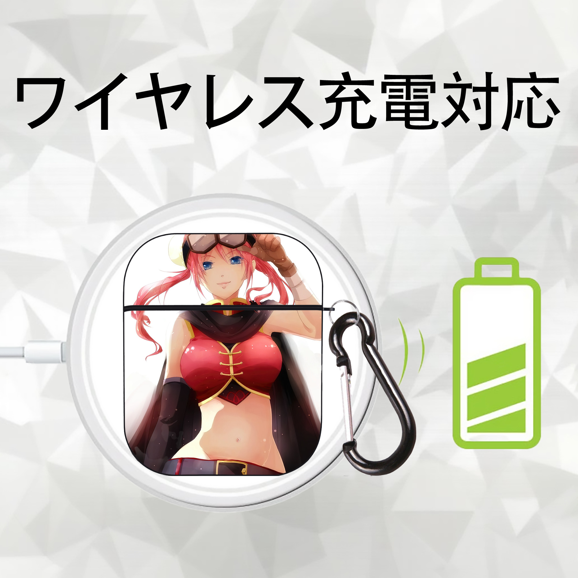 ぎんたま 坂田銀時（さかたぎんとき） 神楽 志村新八（しむら しんぱち） GINTAMA Sakata Gintoki Kagura Shimura Shinpachi AirPods 第2世代保護ケース ハードシェル ブラック 耐衝撃・防指紋・カラビナ付き