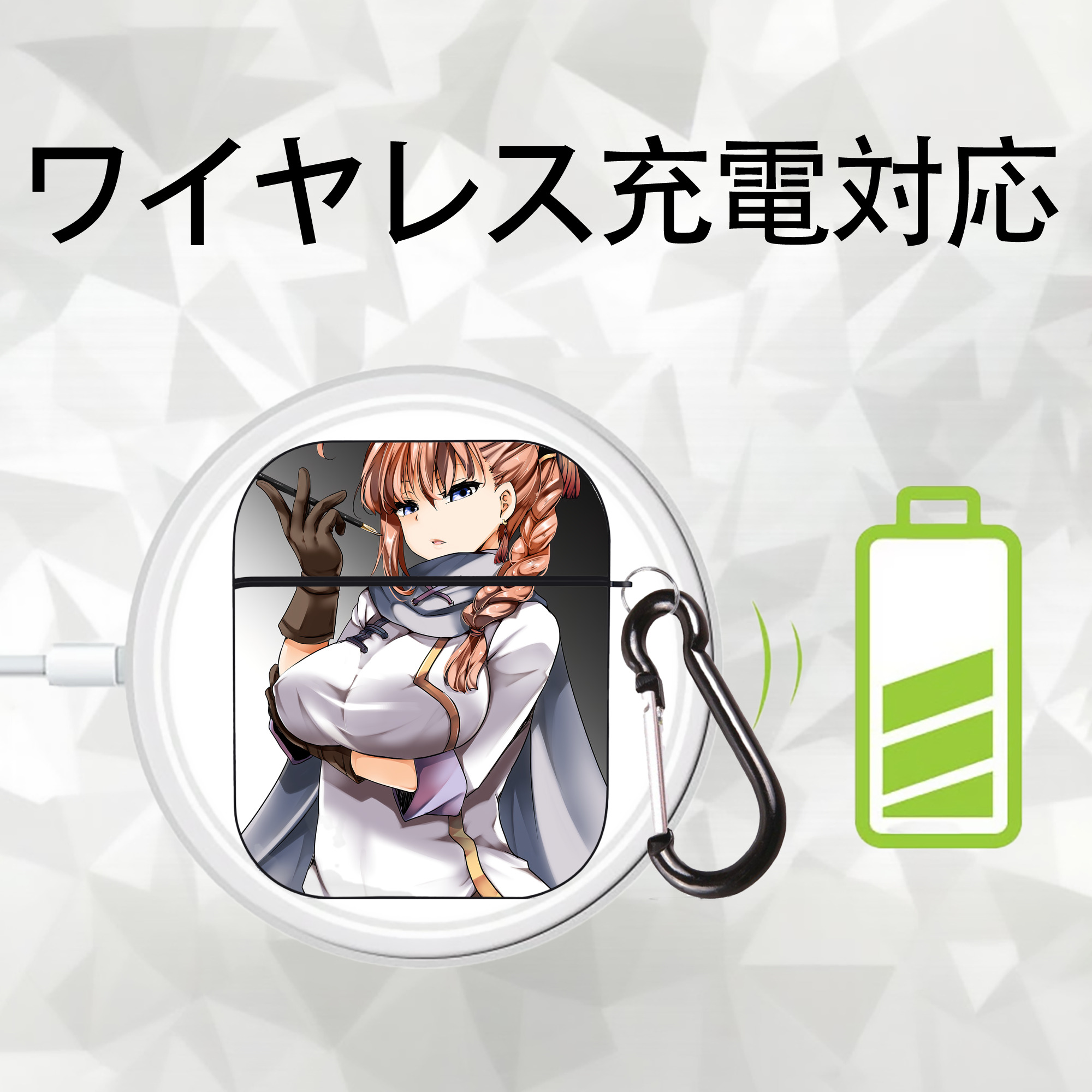 ぎんたま 坂田銀時（さかたぎんとき） 神楽 志村新八（しむら しんぱち） GINTAMA Sakata Gintoki Kagura Shimura Shinpachi AirPods 第2世代保護ケース ハードシェル ブラック 耐衝撃・防指紋・カラビナ付き