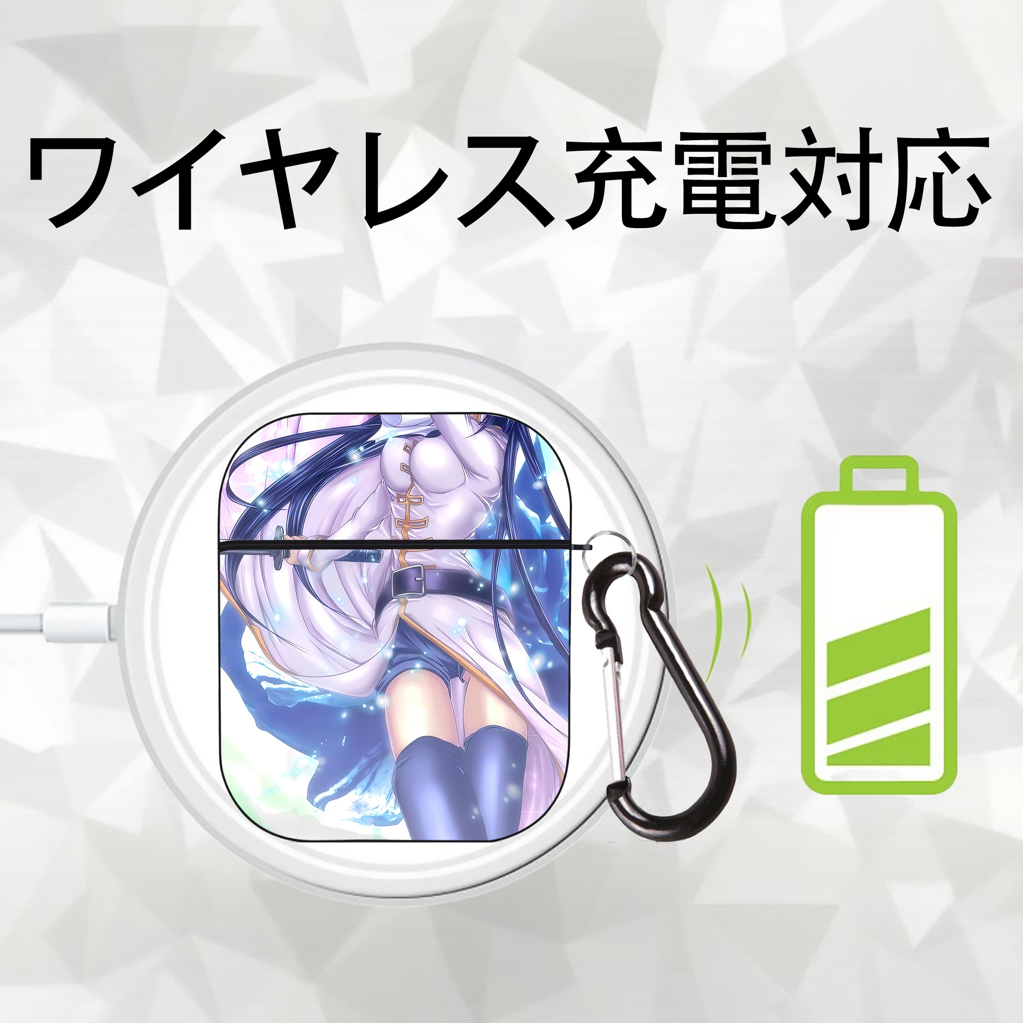 ぎんたま 坂田銀時（さかたぎんとき） 神楽 志村新八（しむら しんぱち） GINTAMA Sakata Gintoki Kagura Shimura Shinpachi AirPods 第2世代保護ケース ハードシェル ブラック 耐衝撃・防指紋・カラビナ付き