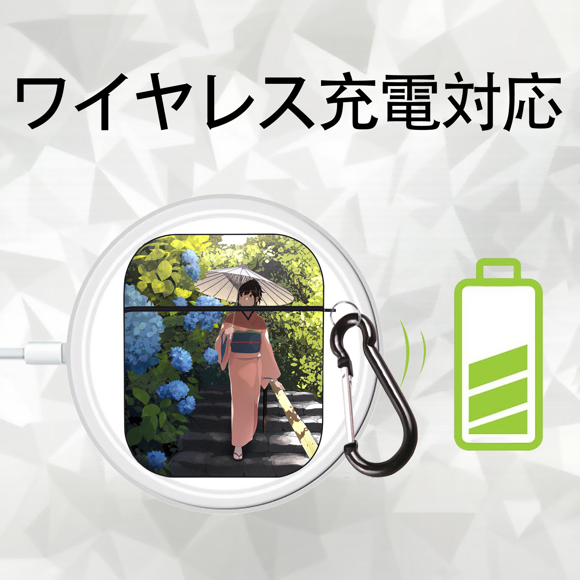 ぎんたま 坂田銀時（さかたぎんとき） 神楽 志村新八（しむら しんぱち） GINTAMA Sakata Gintoki Kagura Shimura Shinpachi AirPods 第2世代保護ケース ハードシェル ブラック 耐衝撃・防指紋・カラビナ付き
