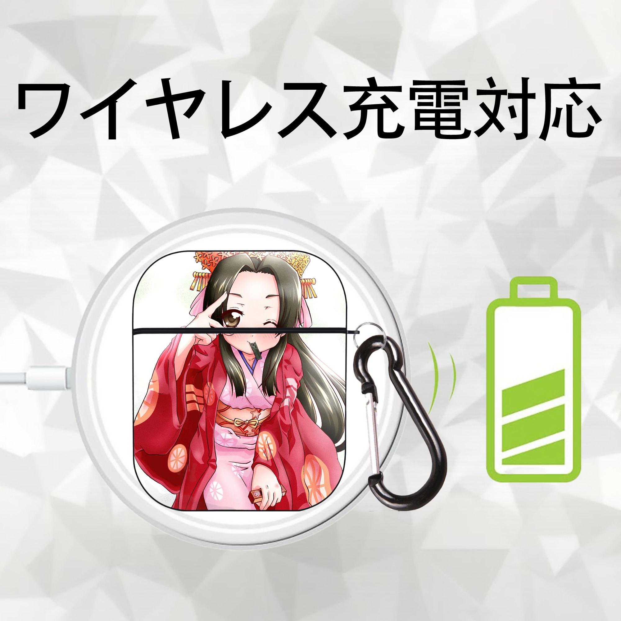 ぎんたま 坂田銀時（さかたぎんとき） 神楽 志村新八（しむら しんぱち） GINTAMA Sakata Gintoki Kagura Shimura Shinpachi AirPods 第2世代保護ケース ハードシェル ブラック 耐衝撃・防指紋・カラビナ付き