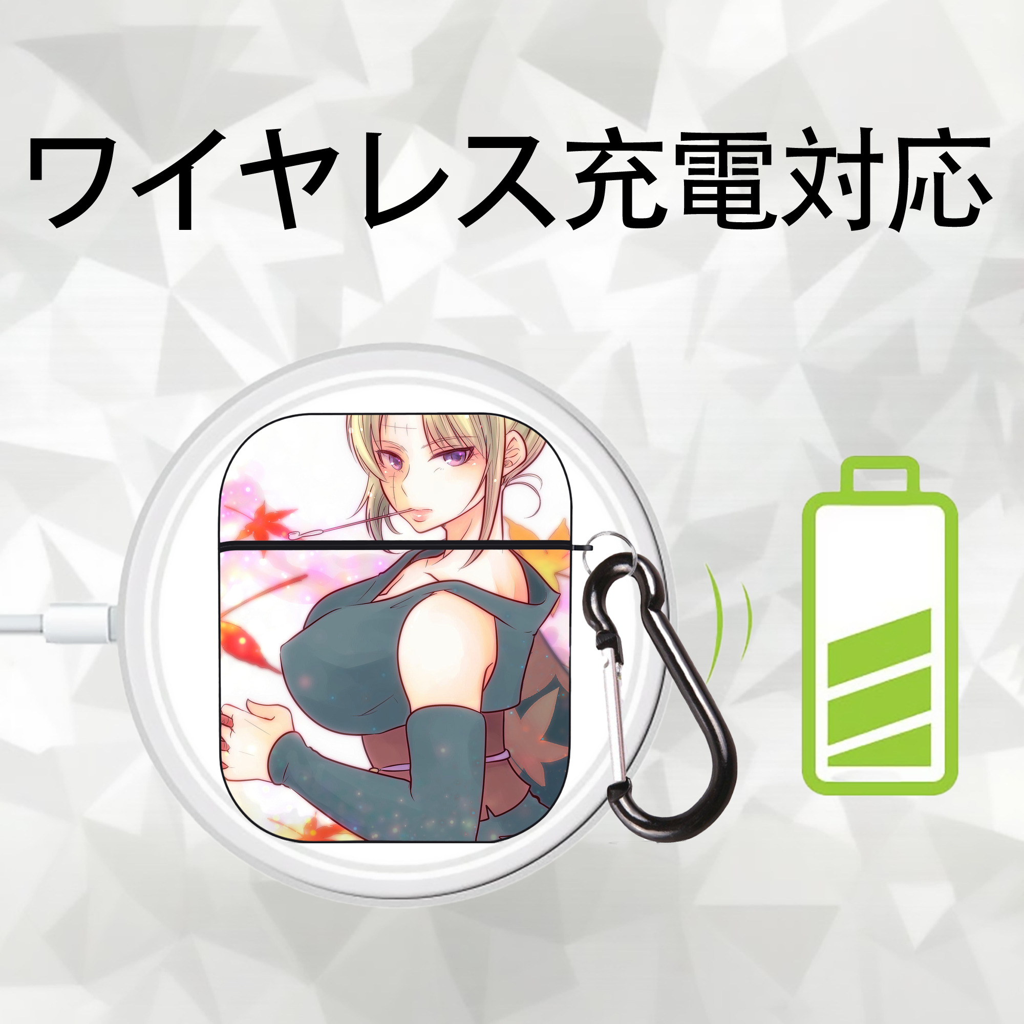 ぎんたま 坂田銀時（さかたぎんとき） 神楽 志村新八（しむら しんぱち） GINTAMA Sakata Gintoki Kagura Shimura Shinpachi AirPods 第2世代保護ケース ハードシェル ブラック 耐衝撃・防指紋・カラビナ付き