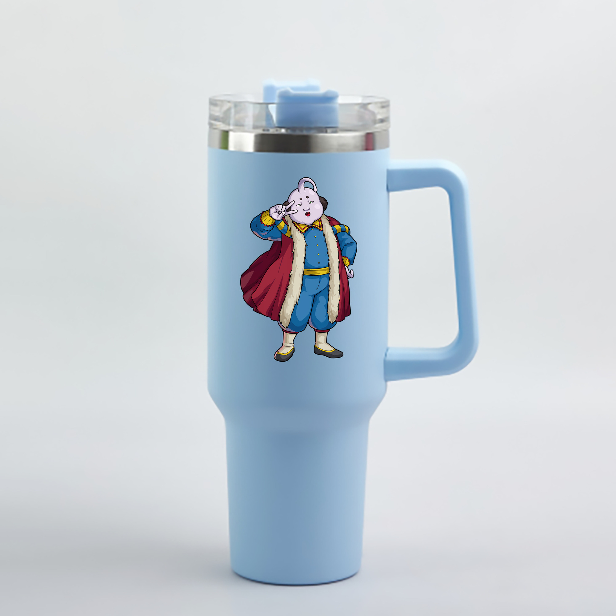（画像用） ぎんたま 坂田銀時（さかたぎんとき） 神楽 志村新八（しむら しんぱち） GINTAMA Sakata Gintoki Kagura Shimura Shinpachi 1200mL車用タンブラー - クリスタルステッカー（プラスチックストロー付き）