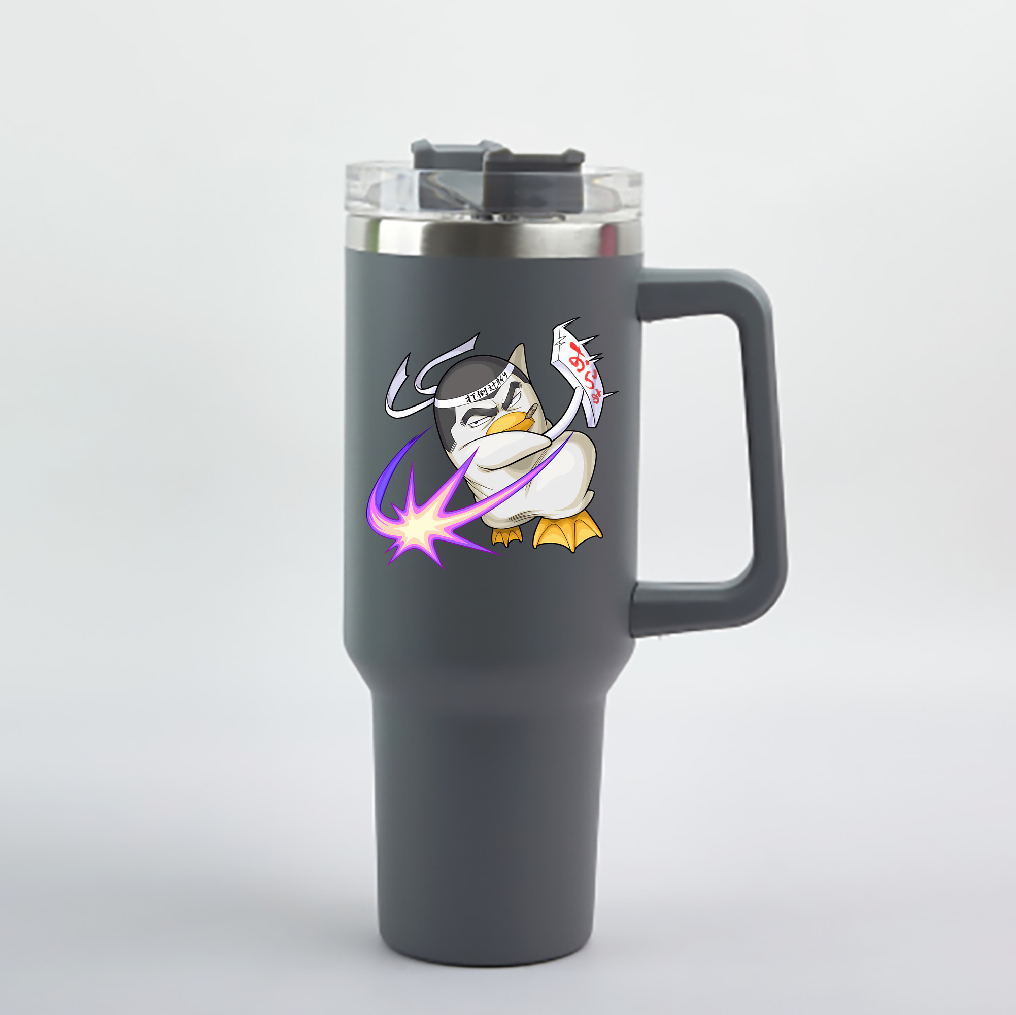 （画像用） ぎんたま 坂田銀時（さかたぎんとき） 神楽 志村新八（しむら しんぱち） GINTAMA Sakata Gintoki Kagura Shimura Shinpachi 1200mL車用タンブラー - クリスタルステッカー（プラスチックストロー付き）