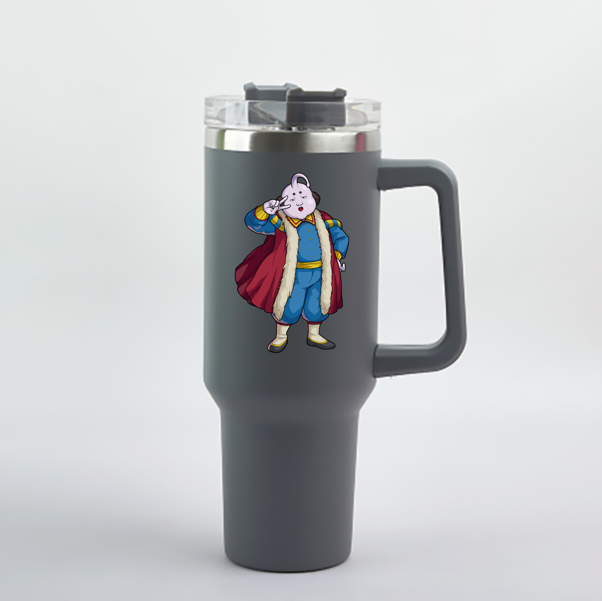 （画像用） ぎんたま 坂田銀時（さかたぎんとき） 神楽 志村新八（しむら しんぱち） GINTAMA Sakata Gintoki Kagura Shimura Shinpachi 1200mL車用タンブラー - クリスタルステッカー（プラスチックストロー付き）
