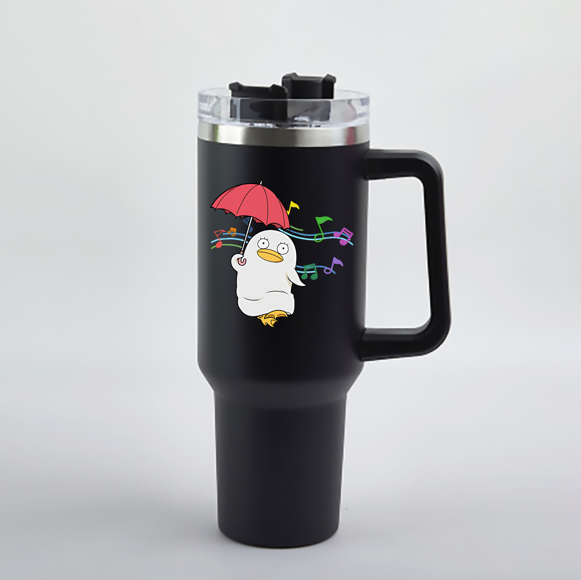 （画像用） ぎんたま 坂田銀時（さかたぎんとき） 神楽 志村新八（しむら しんぱち） GINTAMA Sakata Gintoki Kagura Shimura Shinpachi 1200mL車用タンブラー - クリスタルステッカー（プラスチックストロー付き）