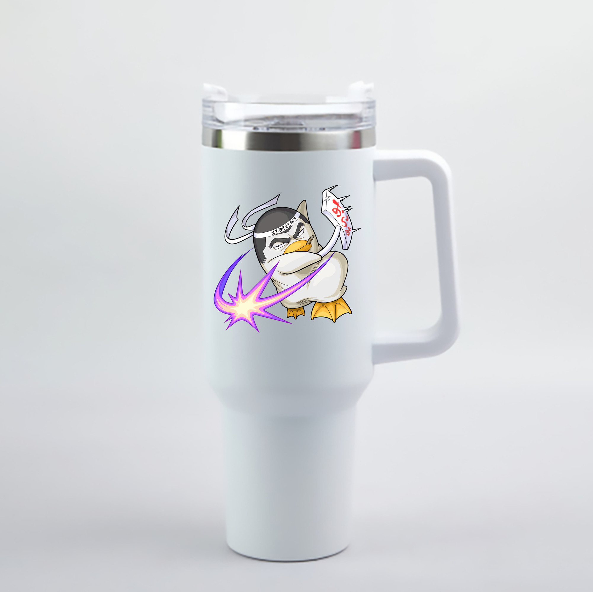 （画像用） ぎんたま 坂田銀時（さかたぎんとき） 神楽 志村新八（しむら しんぱち） GINTAMA Sakata Gintoki Kagura Shimura Shinpachi 1200mL車用タンブラー - クリスタルステッカー（プラスチックストロー付き）
