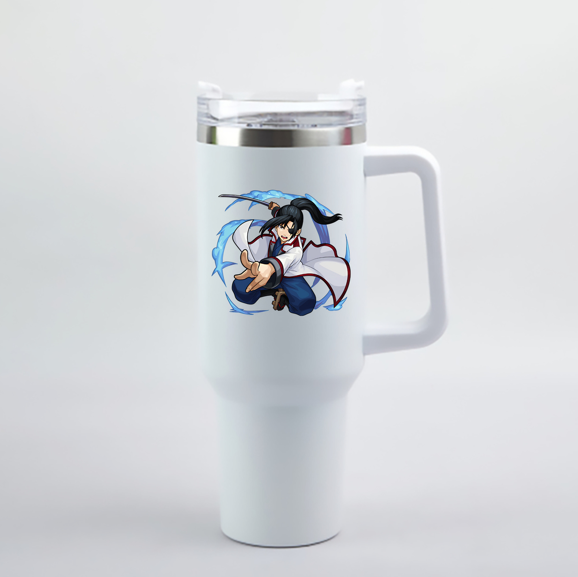 （画像用） ぎんたま 坂田銀時（さかたぎんとき） 神楽 志村新八（しむら しんぱち） GINTAMA Sakata Gintoki Kagura Shimura Shinpachi 1200mL車用タンブラー - クリスタルステッカー（プラスチックストロー付き）