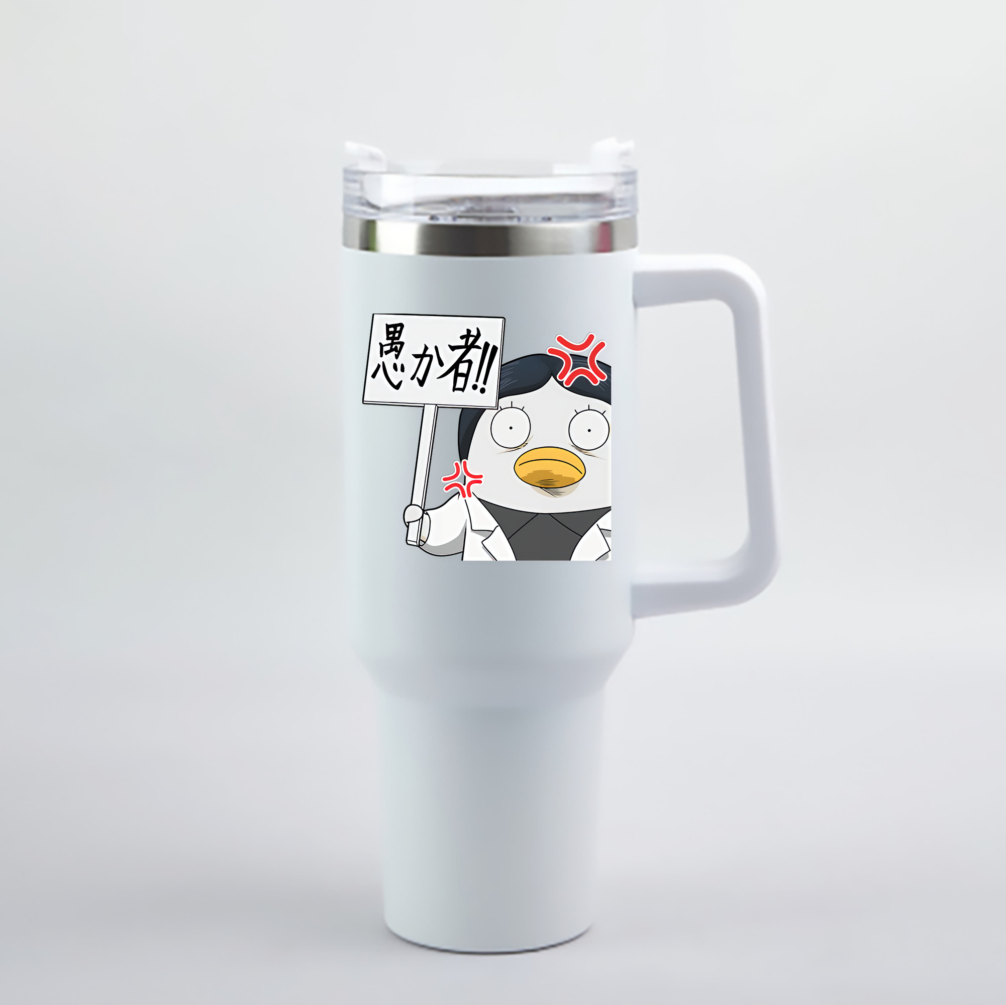 （画像用） ぎんたま 坂田銀時（さかたぎんとき） 神楽 志村新八（しむら しんぱち） GINTAMA Sakata Gintoki Kagura Shimura Shinpachi 1200mL車用タンブラー - クリスタルステッカー（プラスチックストロー付き）