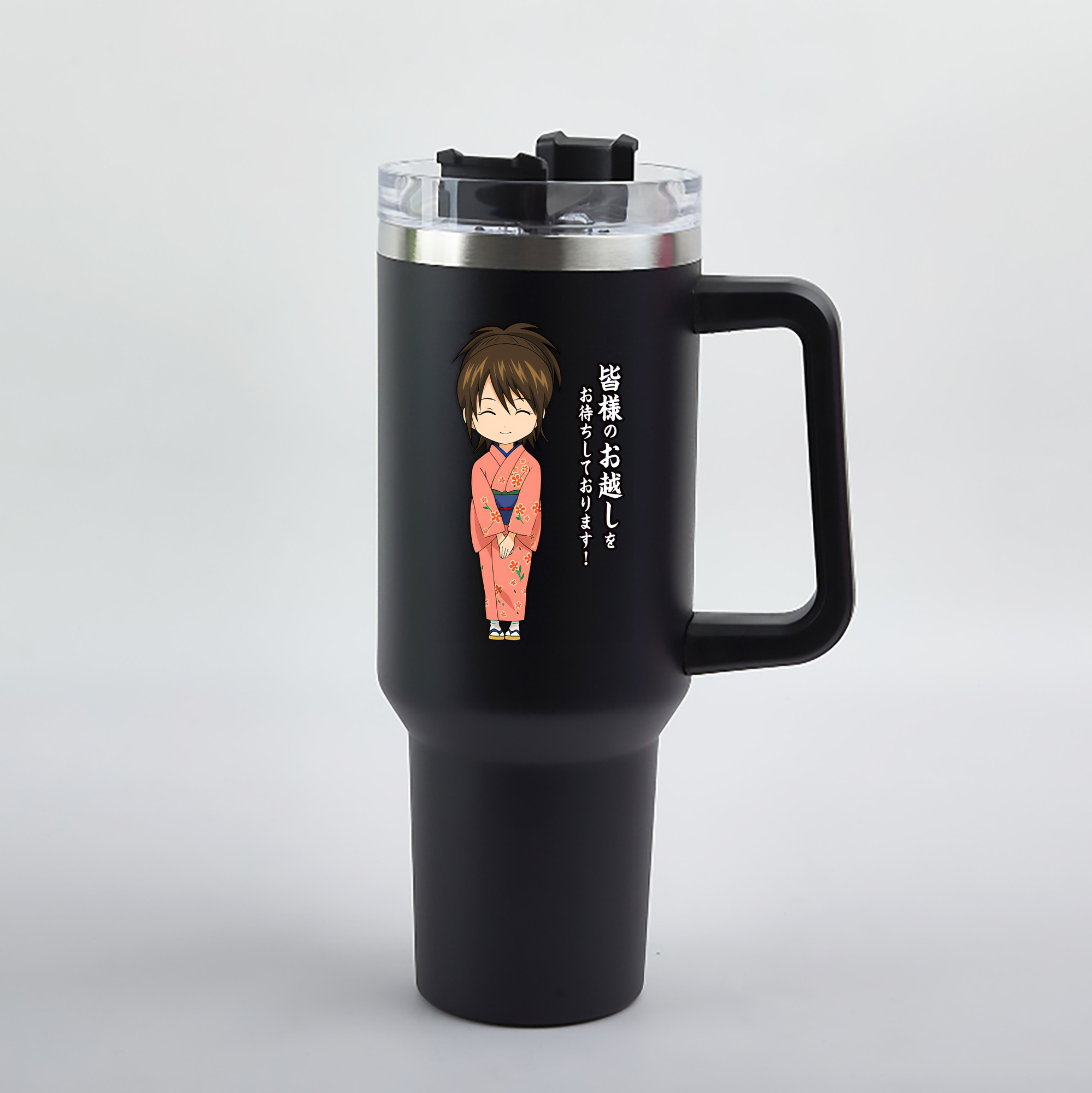 （画像用） ぎんたま 坂田銀時（さかたぎんとき） 神楽 志村新八（しむら しんぱち） GINTAMA Sakata Gintoki Kagura Shimura Shinpachi 1200mL車用タンブラー（カラープリント）