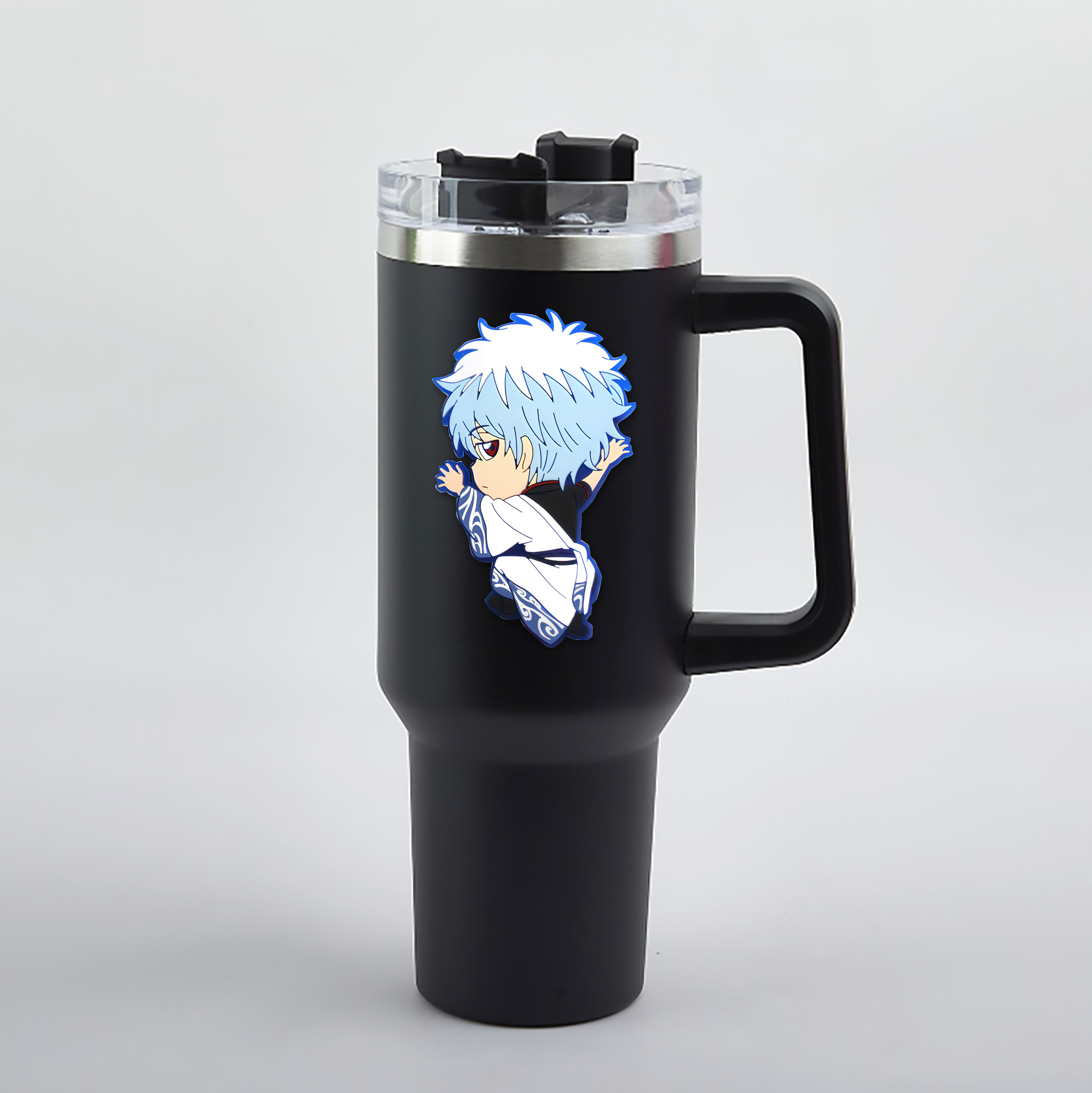 （画像用） ぎんたま 坂田銀時（さかたぎんとき） 神楽 志村新八（しむら しんぱち） GINTAMA Sakata Gintoki Kagura Shimura Shinpachi 1200mL車用タンブラー（カラープリント）