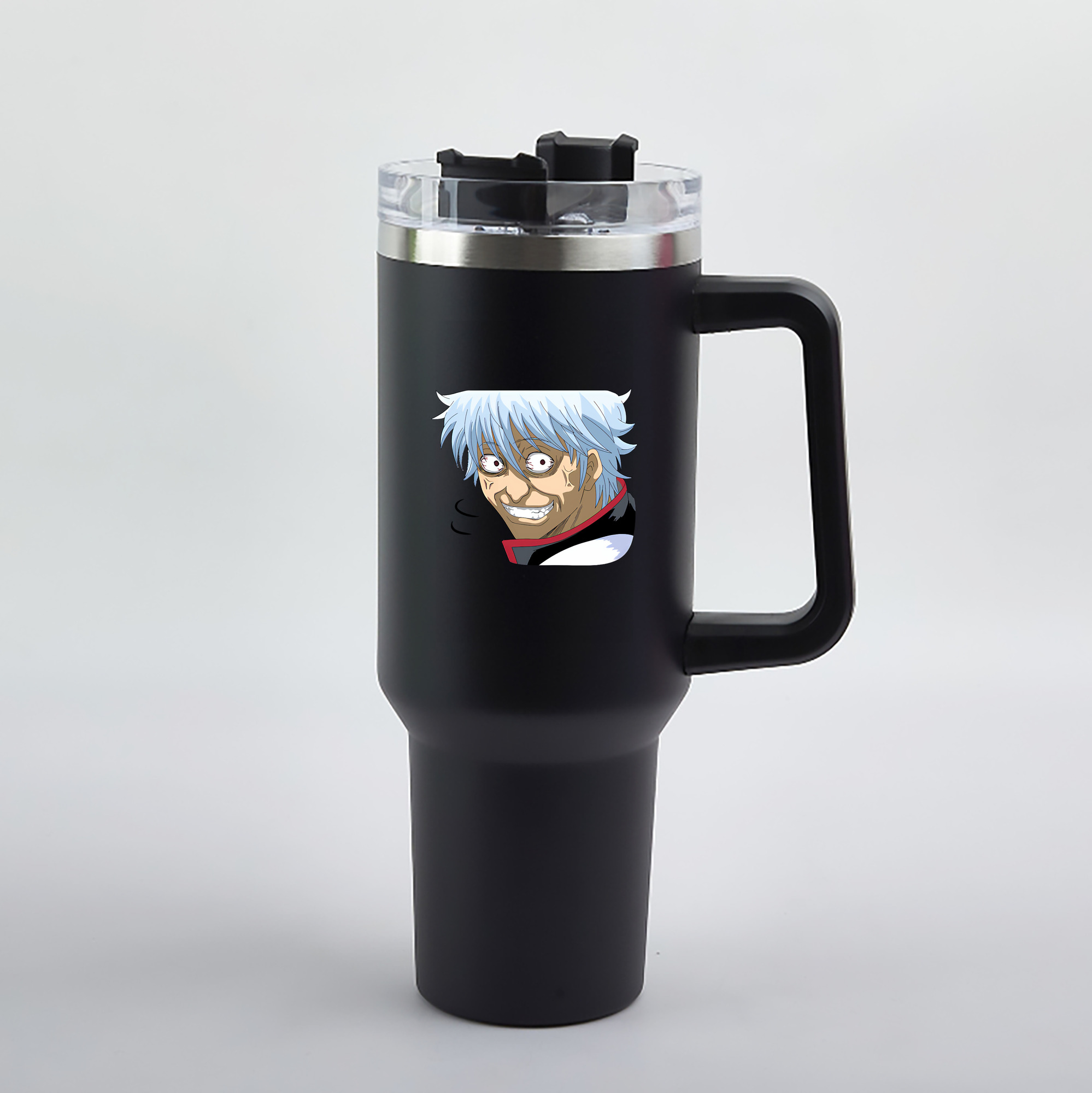 （画像用） ぎんたま 坂田銀時（さかたぎんとき） 神楽 志村新八（しむら しんぱち） GINTAMA Sakata Gintoki Kagura Shimura Shinpachi 1200mL車用タンブラー（カラープリント）