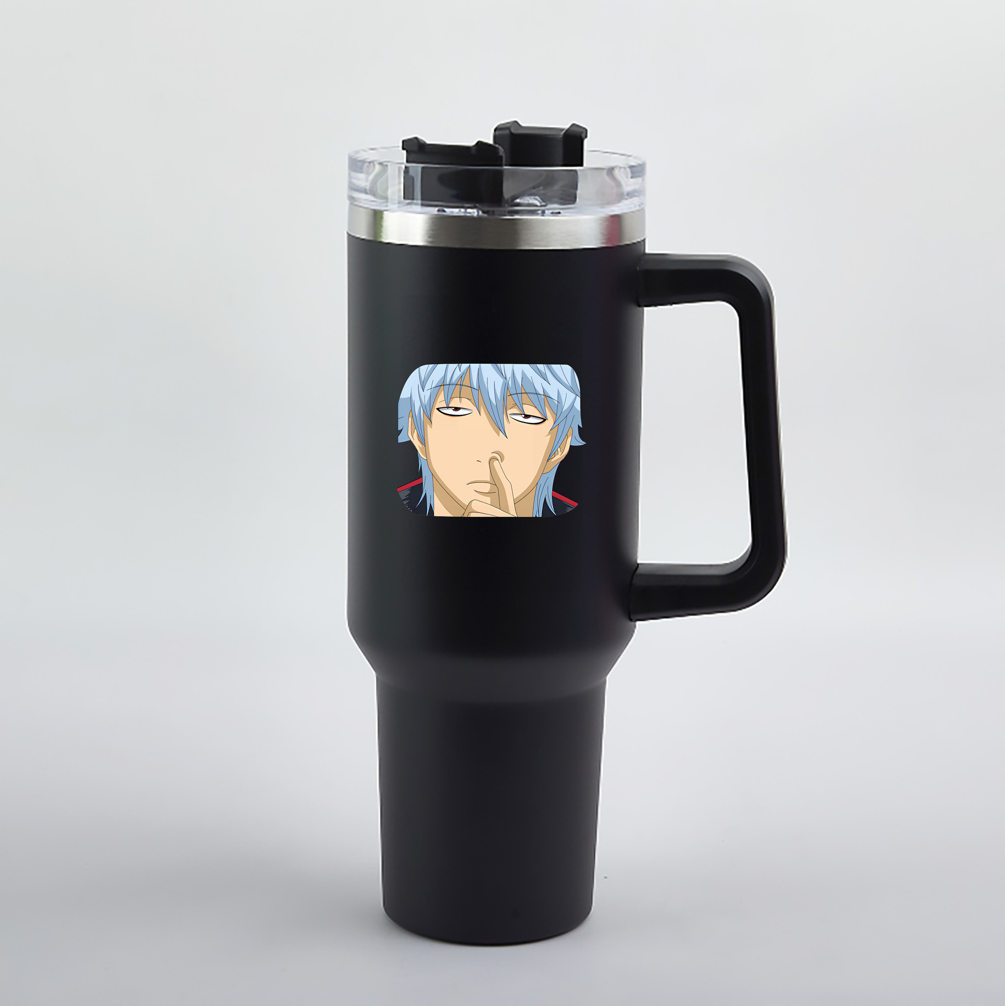 （画像用） ぎんたま 坂田銀時（さかたぎんとき） 神楽 志村新八（しむら しんぱち） GINTAMA Sakata Gintoki Kagura Shimura Shinpachi 1200mL車用タンブラー（カラープリント）