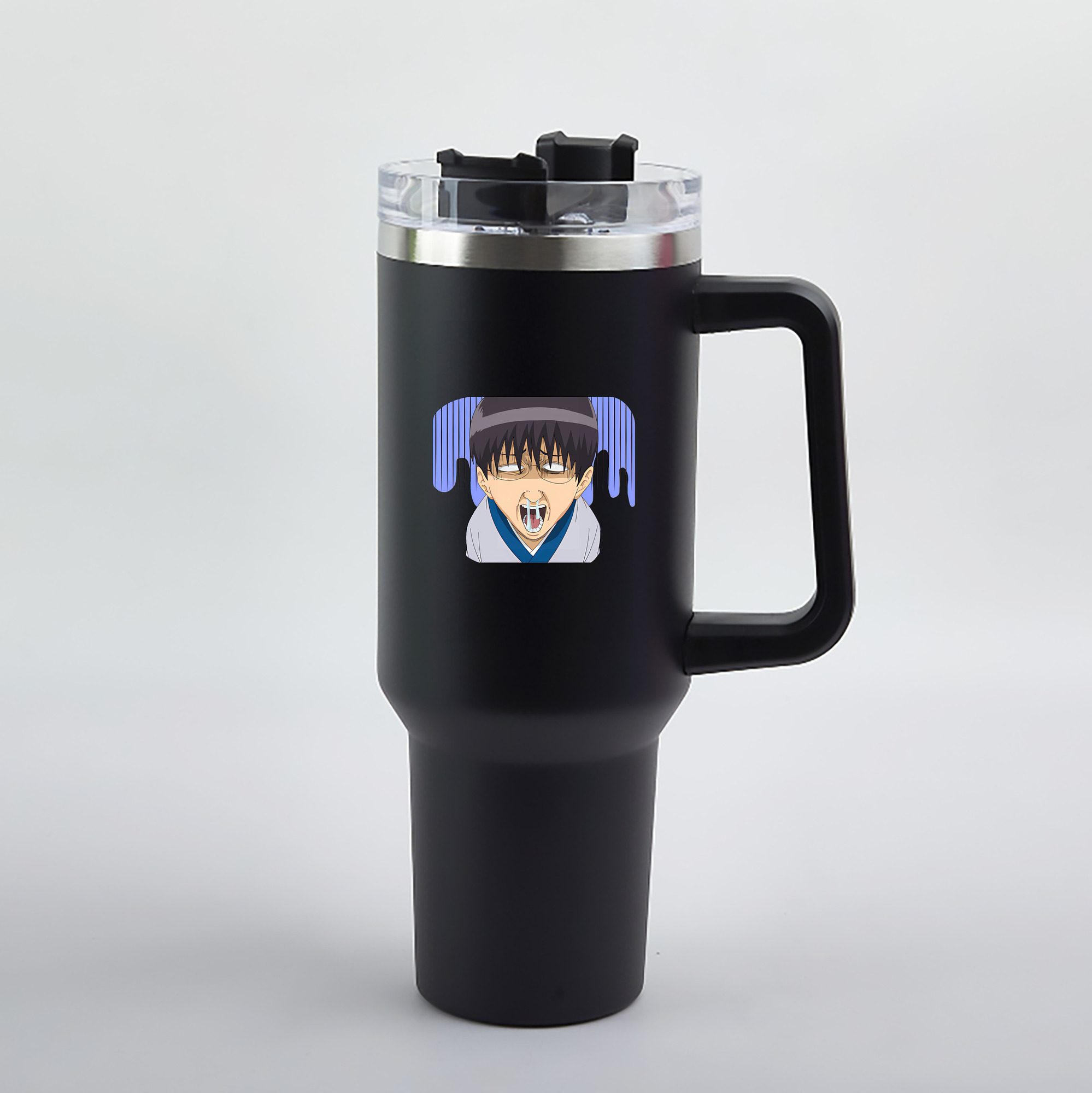 （画像用） ぎんたま 坂田銀時（さかたぎんとき） 神楽 志村新八（しむら しんぱち） GINTAMA Sakata Gintoki Kagura Shimura Shinpachi 1200mL車用タンブラー（カラープリント）