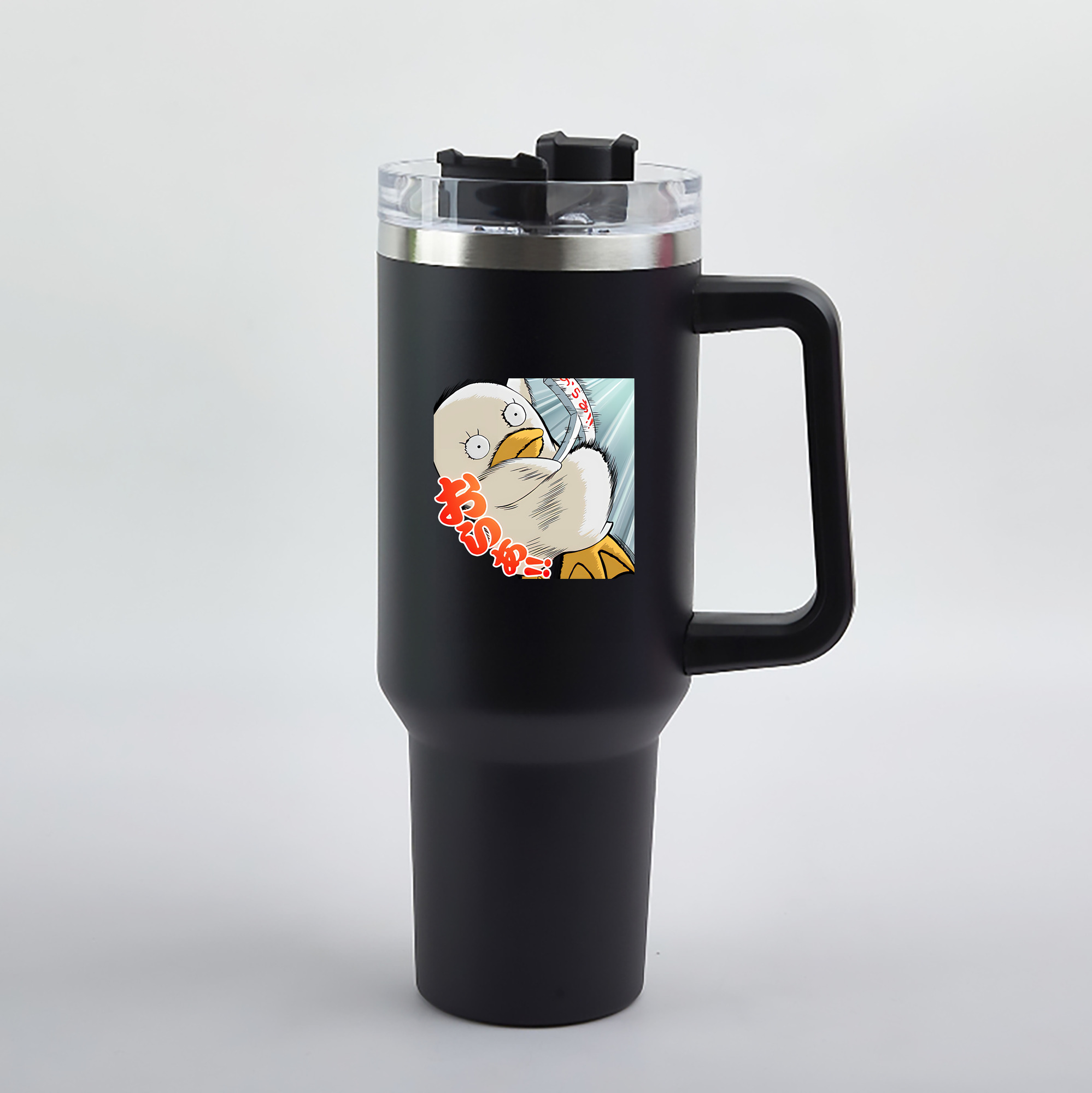 （画像用） ぎんたま 坂田銀時（さかたぎんとき） 神楽 志村新八（しむら しんぱち） GINTAMA Sakata Gintoki Kagura Shimura Shinpachi 1200mL車用タンブラー（カラープリント）