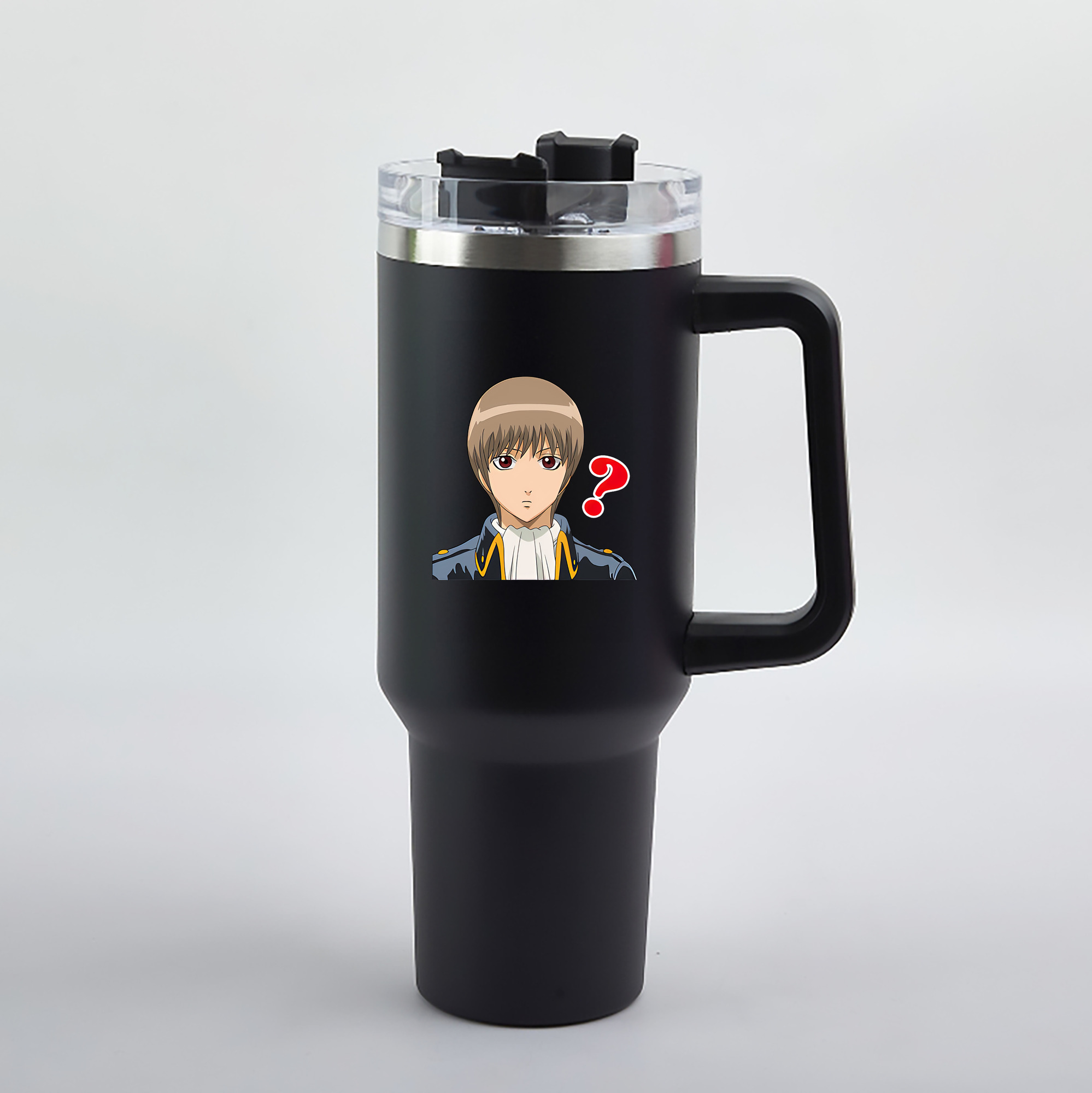 （画像用） ぎんたま 坂田銀時（さかたぎんとき） 神楽 志村新八（しむら しんぱち） GINTAMA Sakata Gintoki Kagura Shimura Shinpachi 1200mL車用タンブラー（カラープリント）