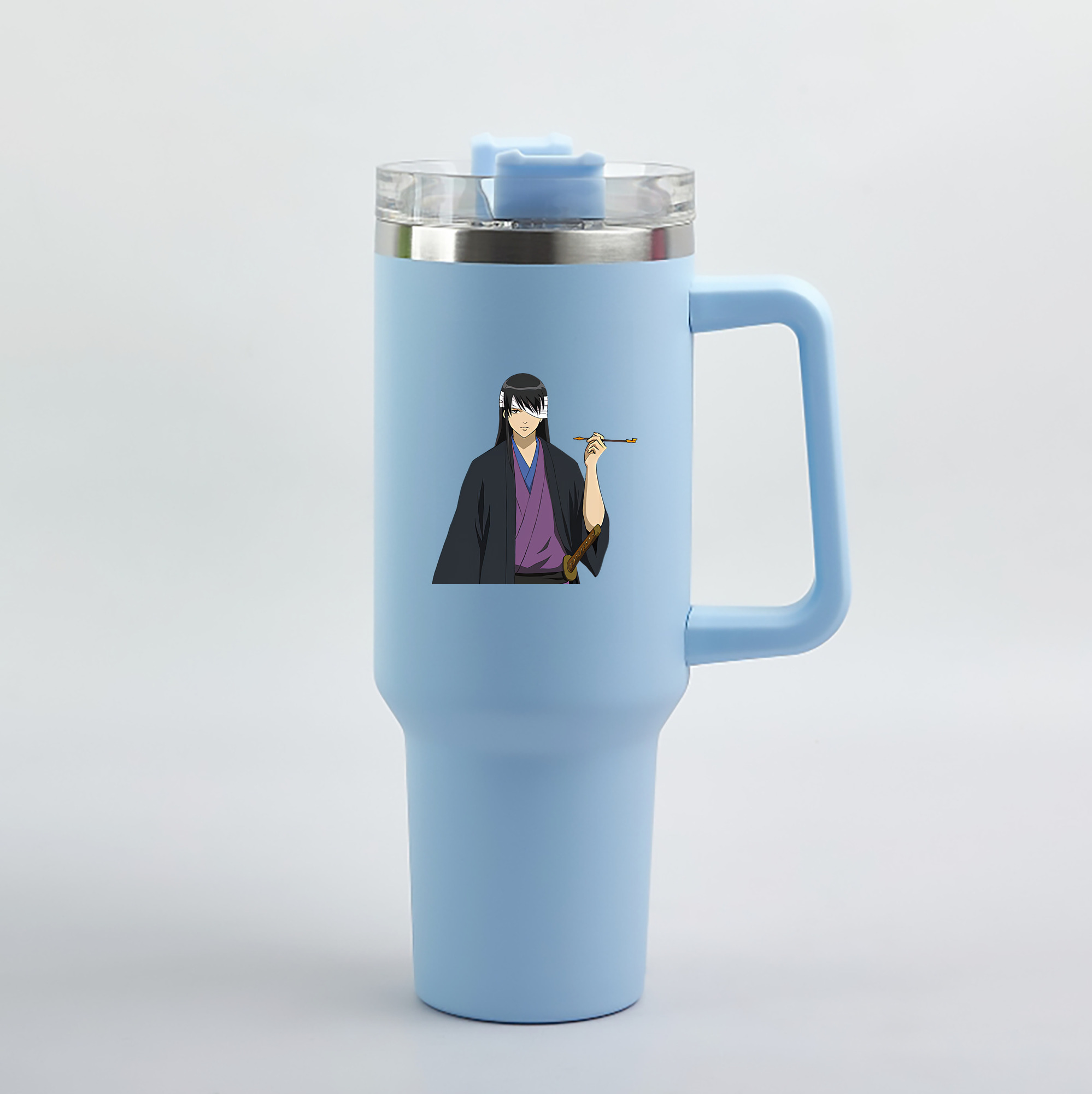 （画像用） ぎんたま 坂田銀時（さかたぎんとき） 神楽 志村新八（しむら しんぱち） GINTAMA Sakata Gintoki Kagura Shimura Shinpachi 1200mL車用タンブラー（カラープリント）