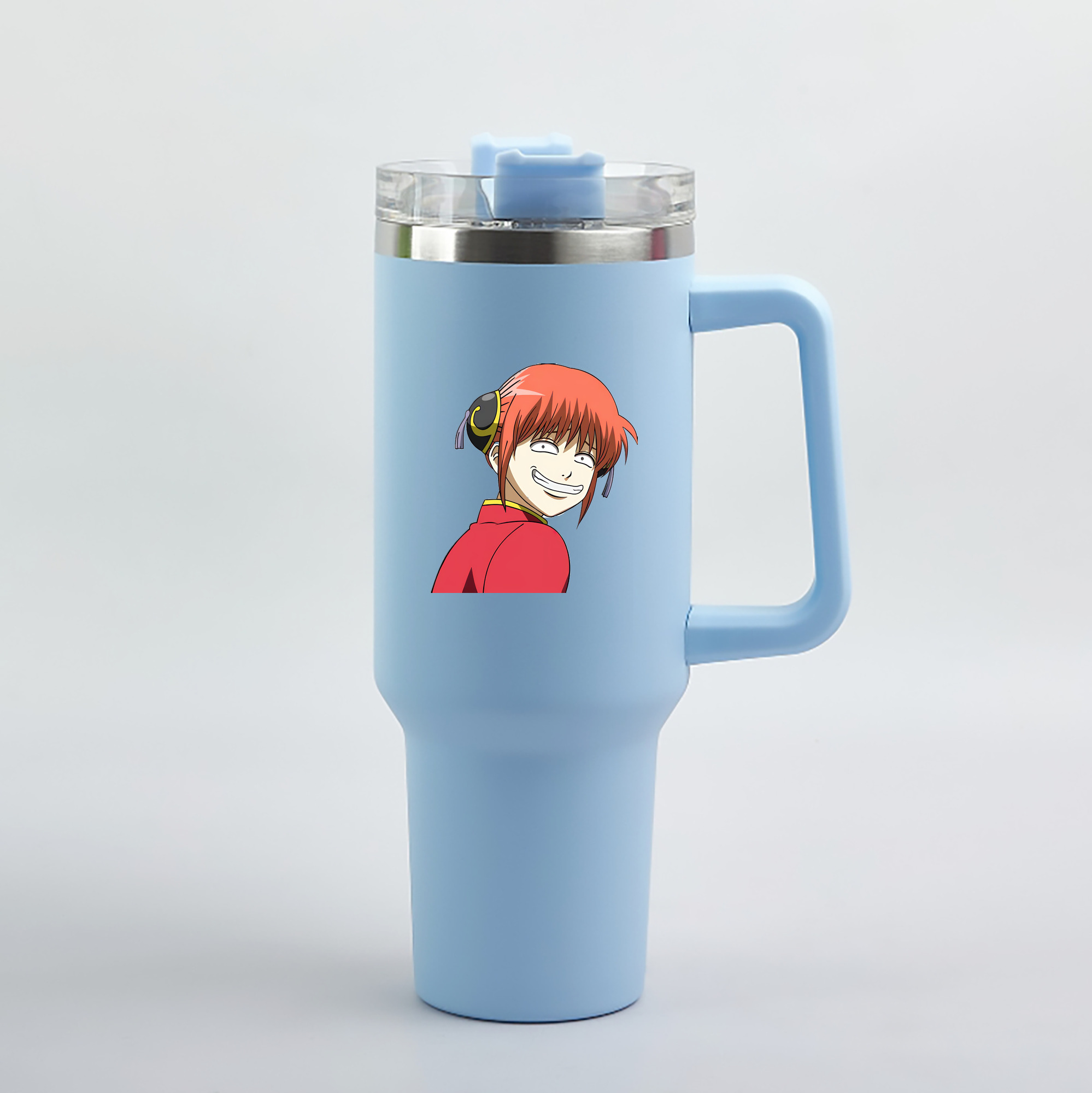 （画像用） ぎんたま 坂田銀時（さかたぎんとき） 神楽 志村新八（しむら しんぱち） GINTAMA Sakata Gintoki Kagura Shimura Shinpachi 1200mL車用タンブラー（カラープリント）