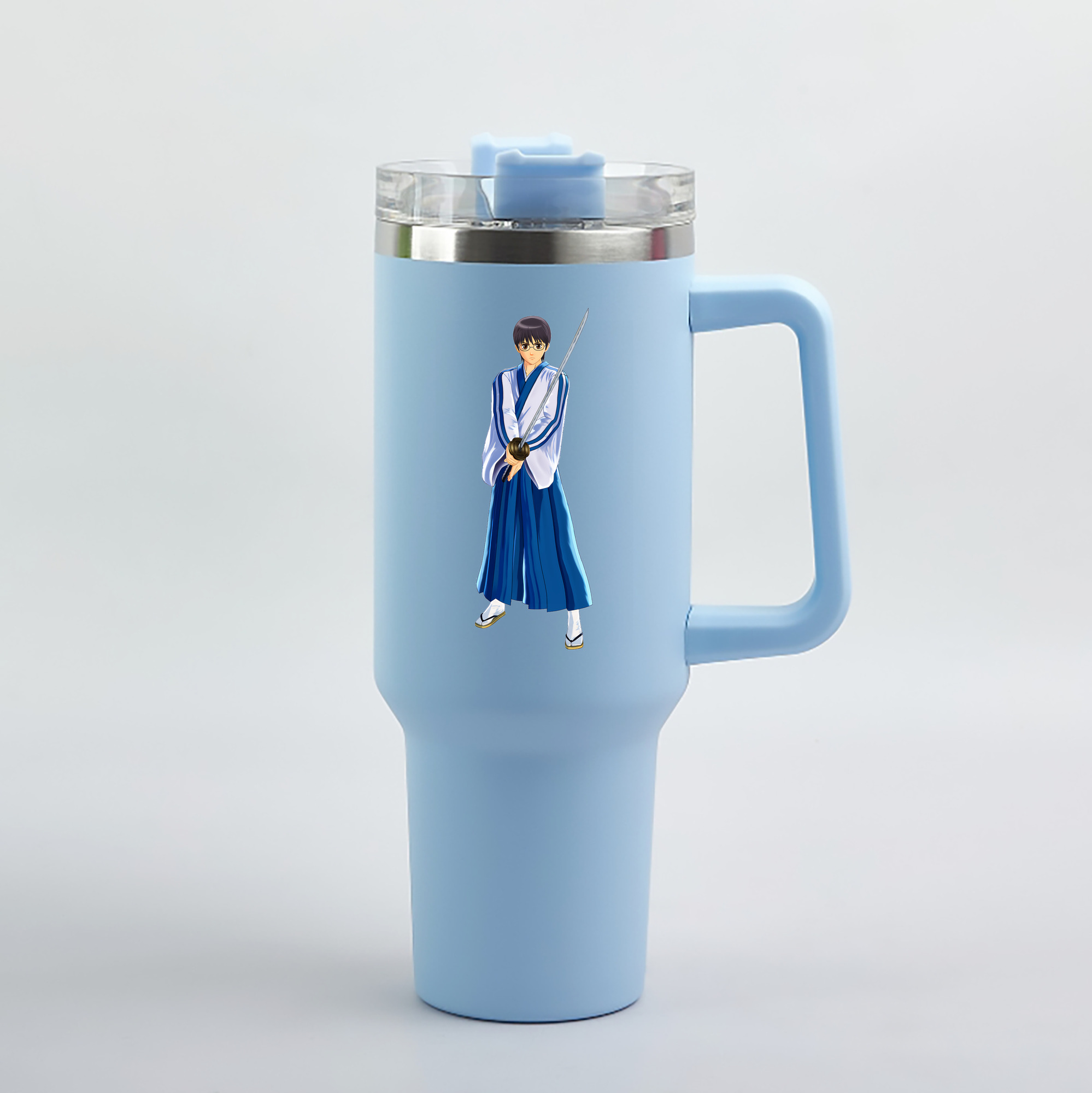 （画像用） ぎんたま 坂田銀時（さかたぎんとき） 神楽 志村新八（しむら しんぱち） GINTAMA Sakata Gintoki Kagura Shimura Shinpachi 1200mL車用タンブラー（カラープリント）