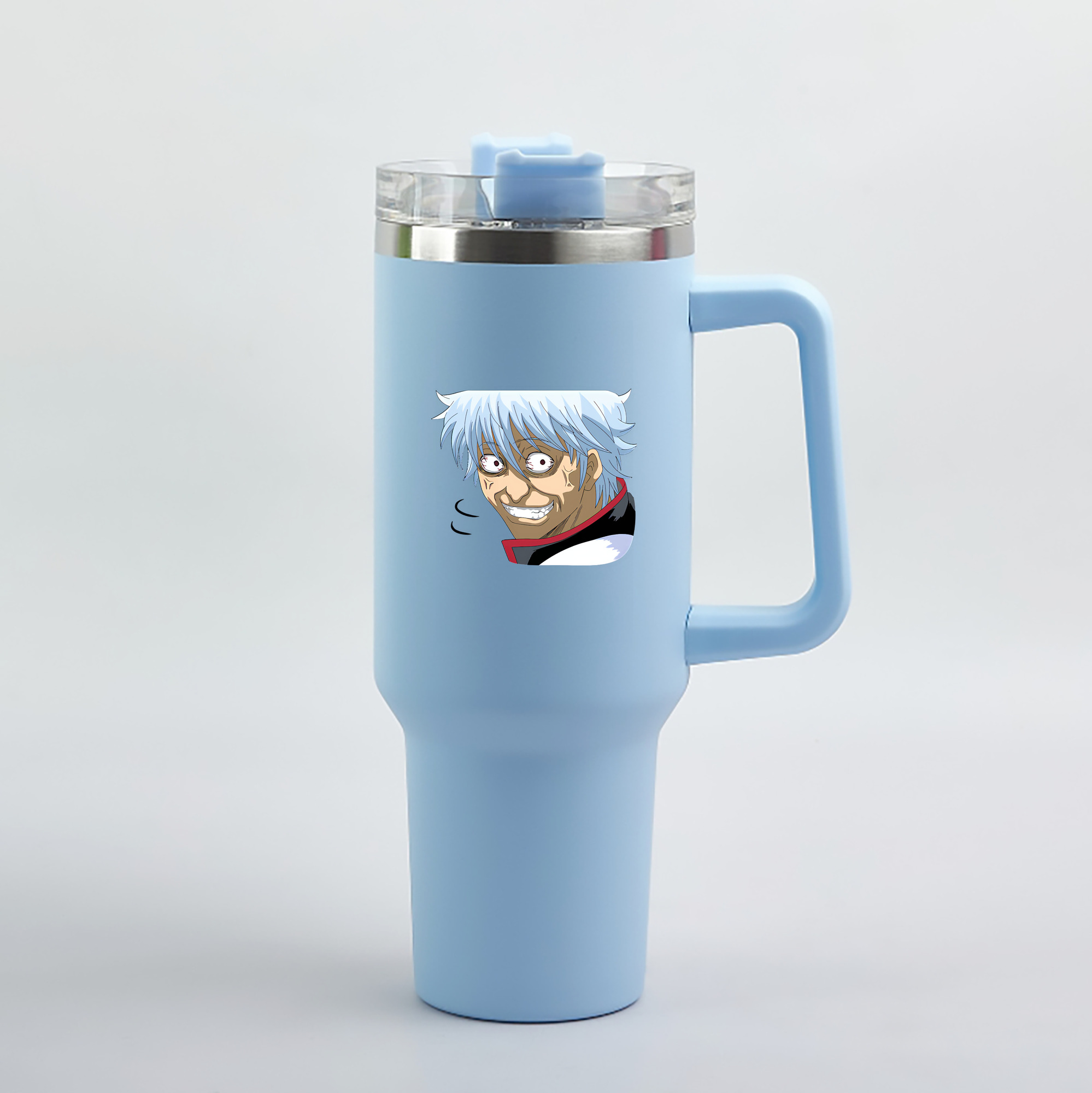 （画像用） ぎんたま 坂田銀時（さかたぎんとき） 神楽 志村新八（しむら しんぱち） GINTAMA Sakata Gintoki Kagura Shimura Shinpachi 1200mL車用タンブラー（カラープリント）