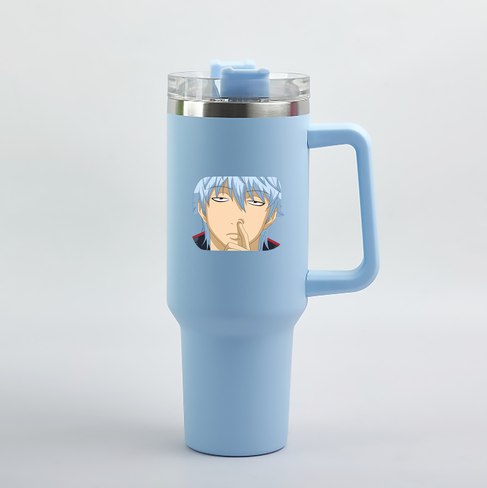 （画像用） ぎんたま 坂田銀時（さかたぎんとき） 神楽 志村新八（しむら しんぱち） GINTAMA Sakata Gintoki Kagura Shimura Shinpachi 1200mL車用タンブラー（カラープリント）