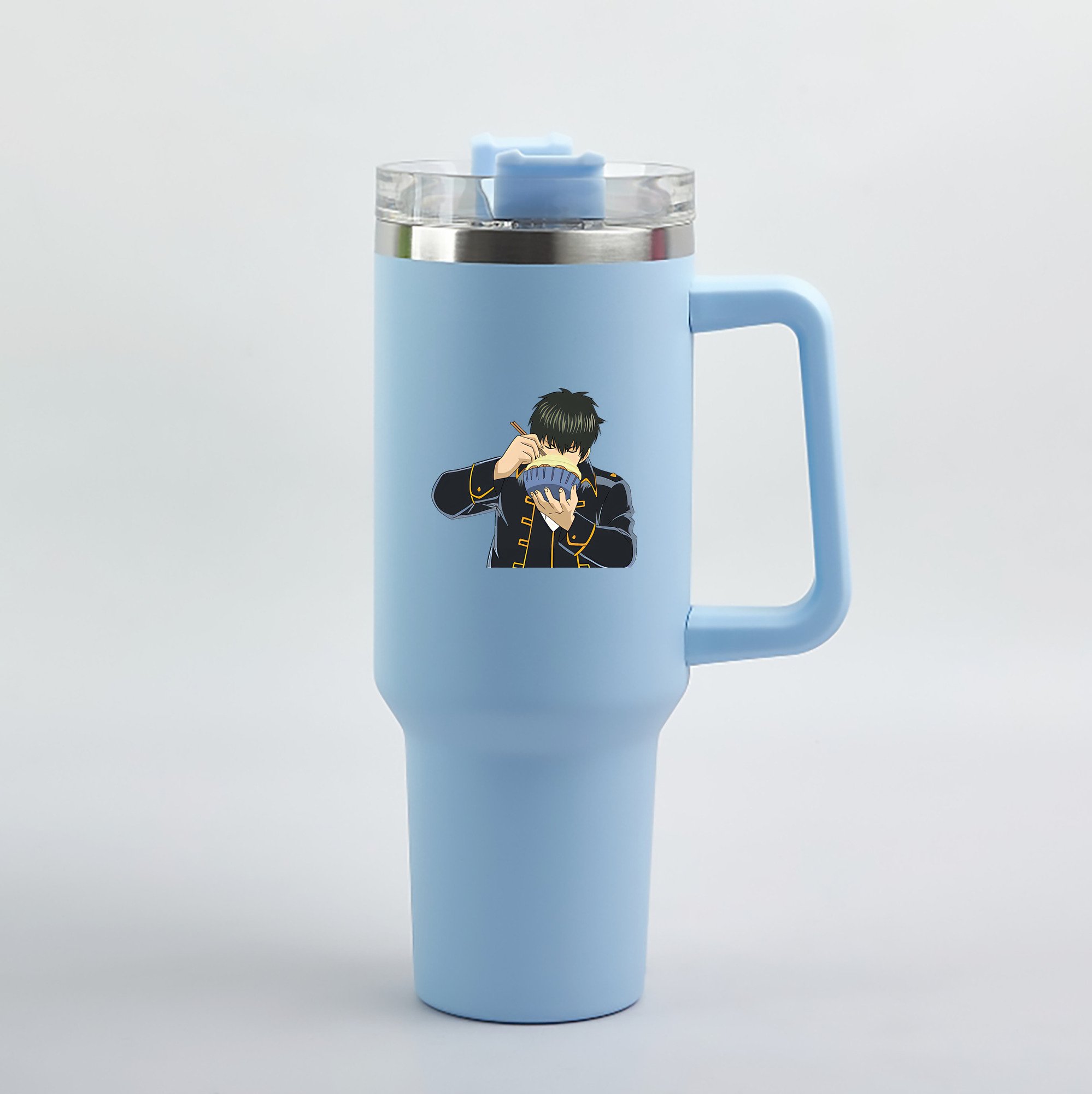 （画像用） ぎんたま 坂田銀時（さかたぎんとき） 神楽 志村新八（しむら しんぱち） GINTAMA Sakata Gintoki Kagura Shimura Shinpachi 1200mL車用タンブラー（カラープリント）