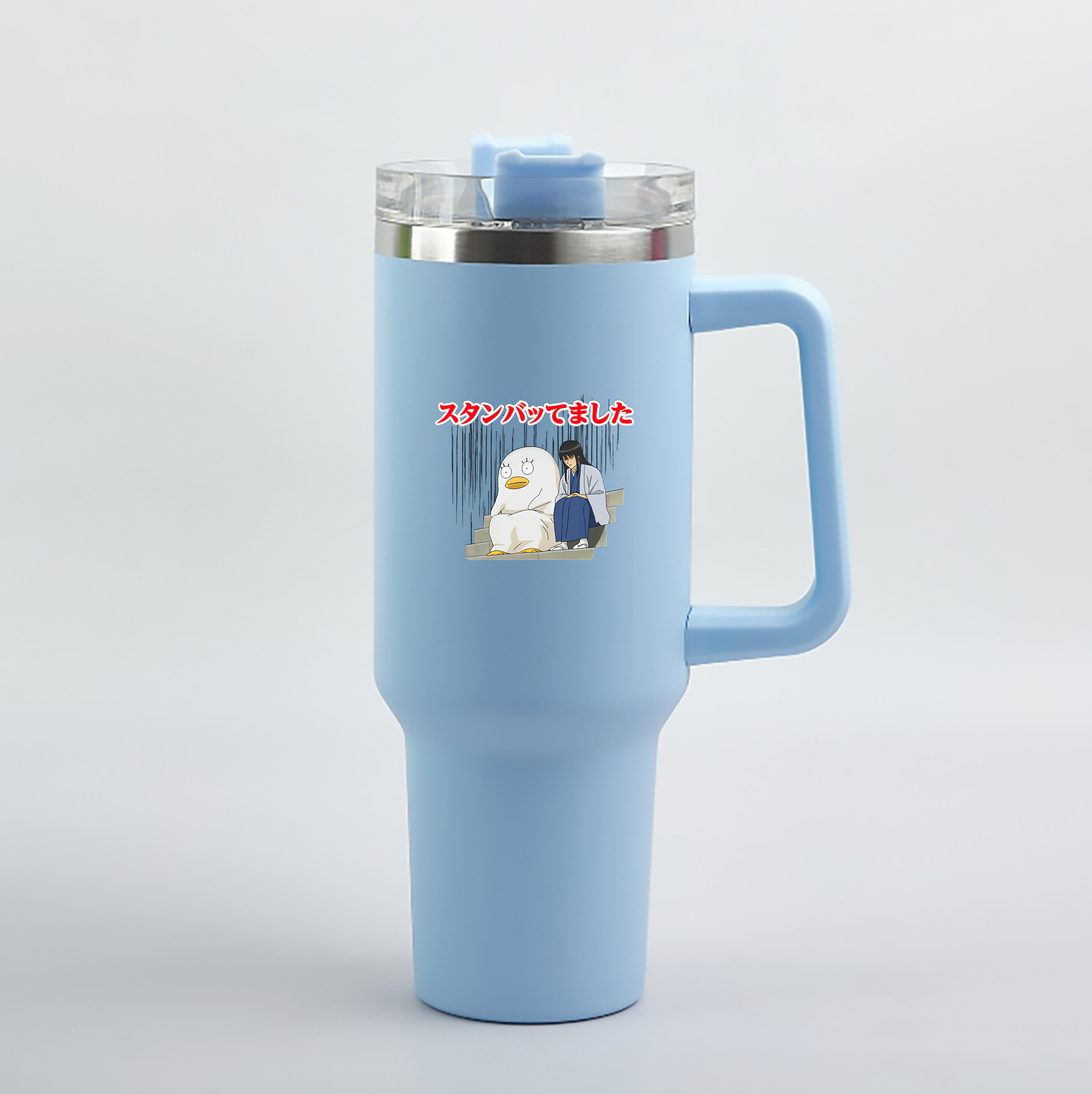 （画像用） ぎんたま 坂田銀時（さかたぎんとき） 神楽 志村新八（しむら しんぱち） GINTAMA Sakata Gintoki Kagura Shimura Shinpachi 1200mL車用タンブラー（カラープリント）