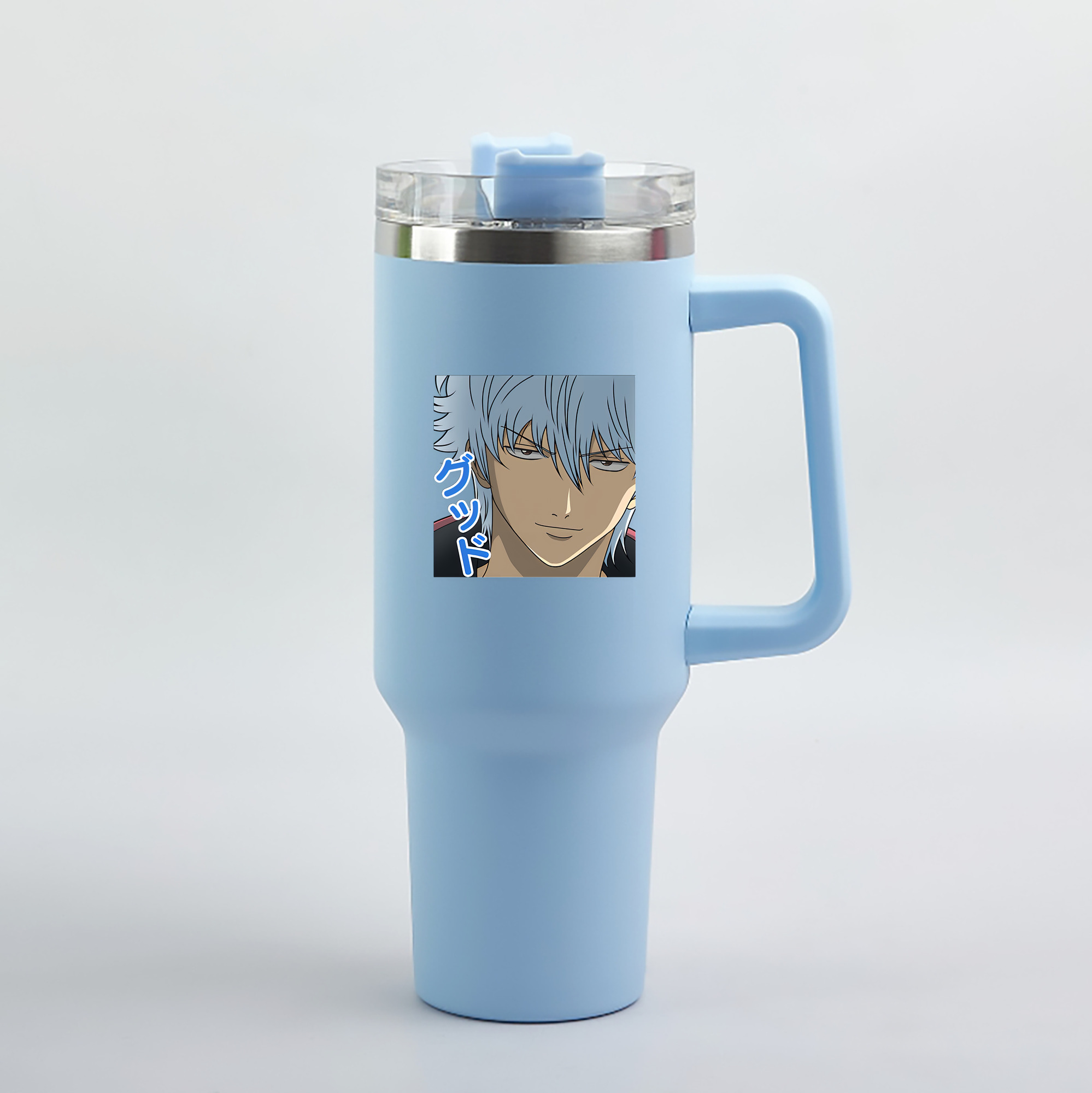 （画像用） ぎんたま 坂田銀時（さかたぎんとき） 神楽 志村新八（しむら しんぱち） GINTAMA Sakata Gintoki Kagura Shimura Shinpachi 1200mL車用タンブラー（カラープリント）
