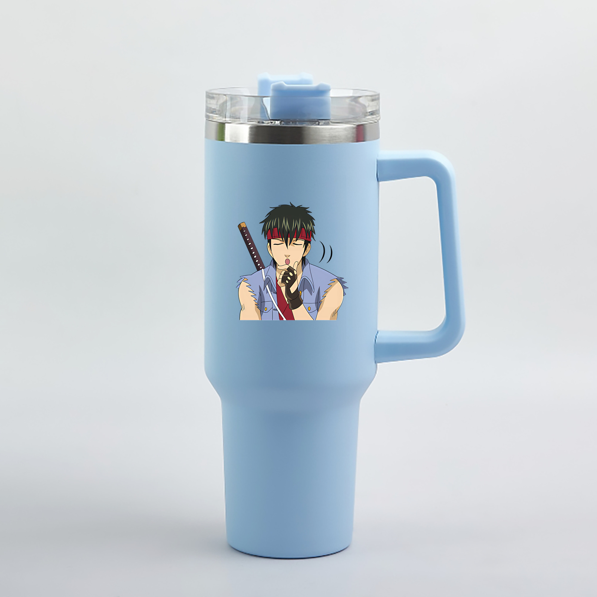 （画像用） ぎんたま 坂田銀時（さかたぎんとき） 神楽 志村新八（しむら しんぱち） GINTAMA Sakata Gintoki Kagura Shimura Shinpachi 1200mL車用タンブラー（カラープリント）